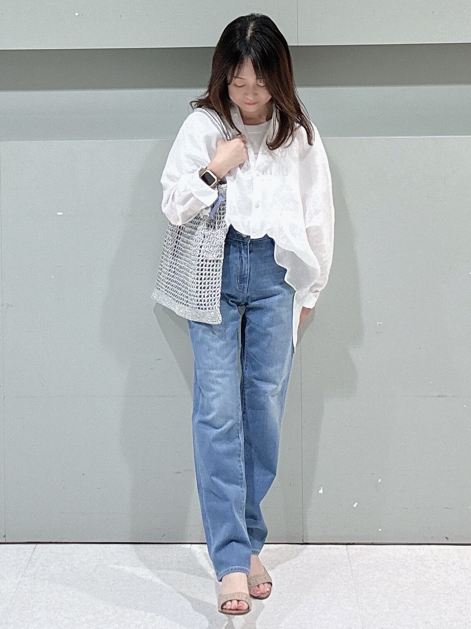 makiさんの「UNTITLED｜【麻100】リネンドルマンシャツ」を使ったコーディネート