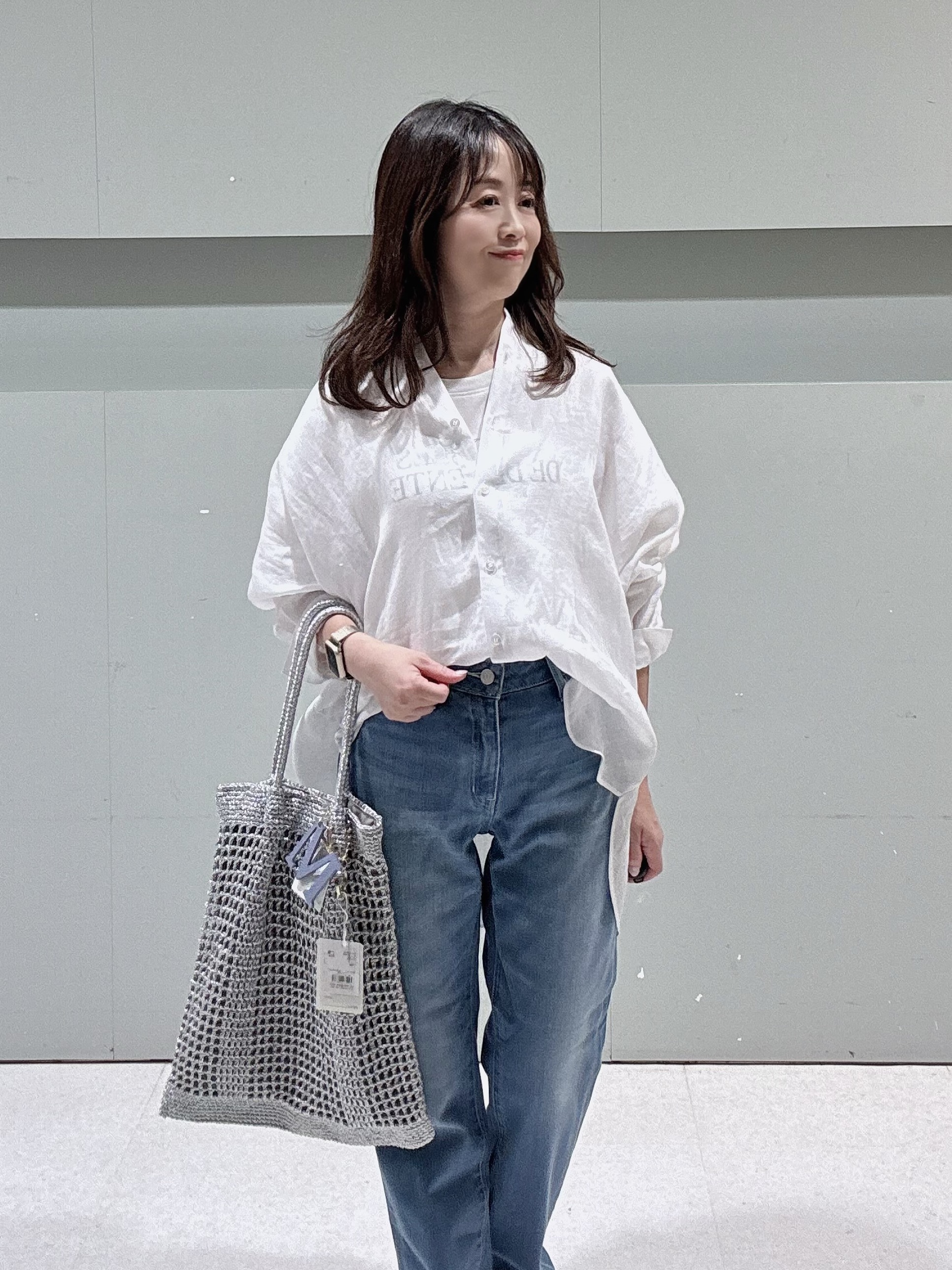 makiさんの「UNTITLED｜【麻100】リネンドルマンシャツ」を使ったコーディネート