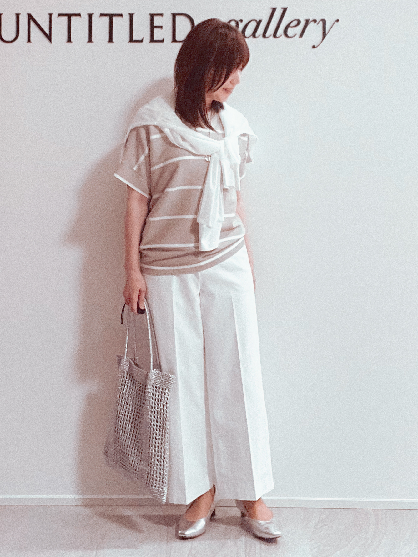 めいさんの「UNTITLED｜【11色展開/体型カバー】前後2WAYフレンチスリーブニット」を使ったコーディネート