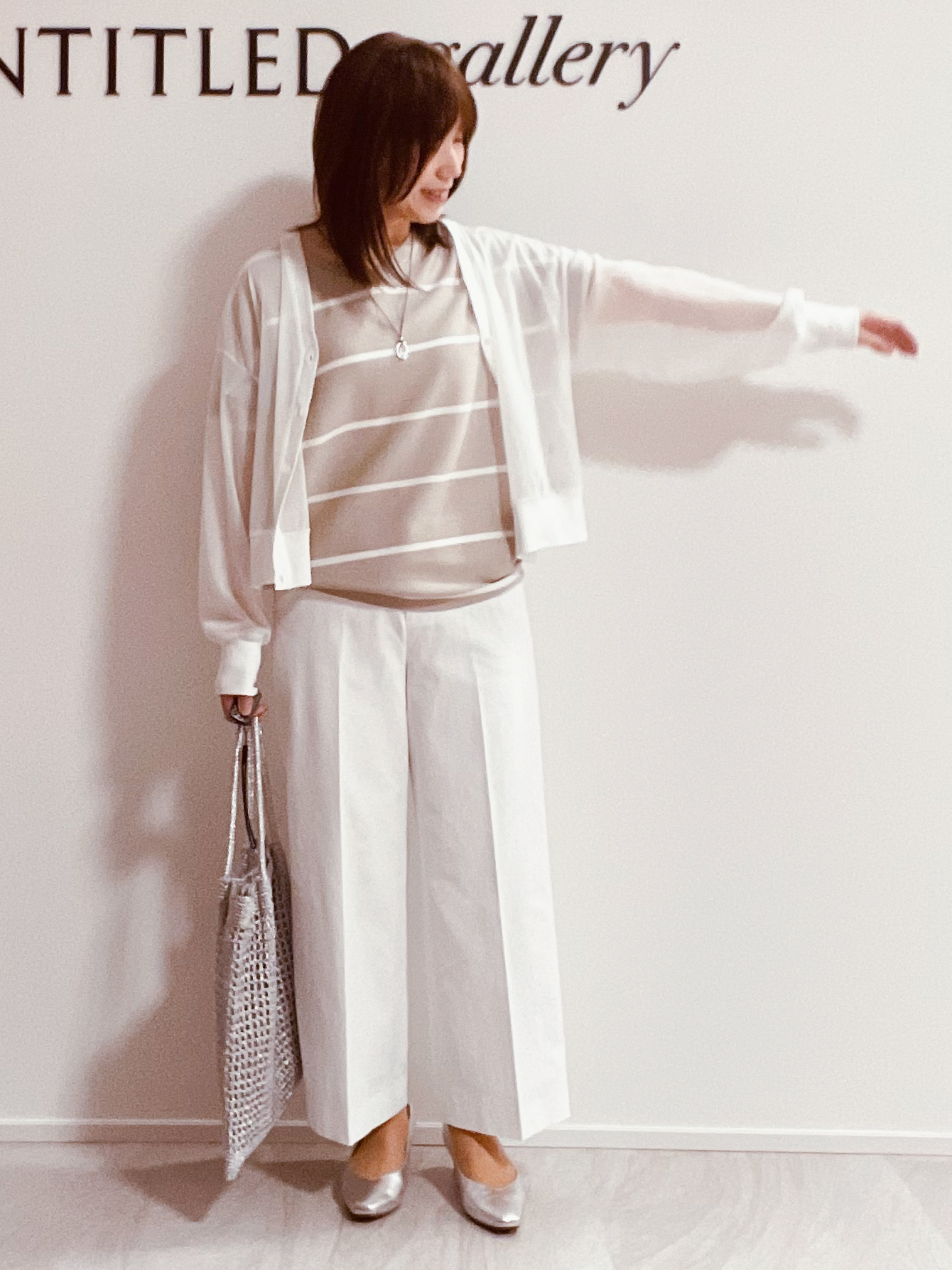 めいさんの「UNTITLED｜【11色展開/体型カバー】前後2WAYフレンチスリーブニット」を使ったコーディネート