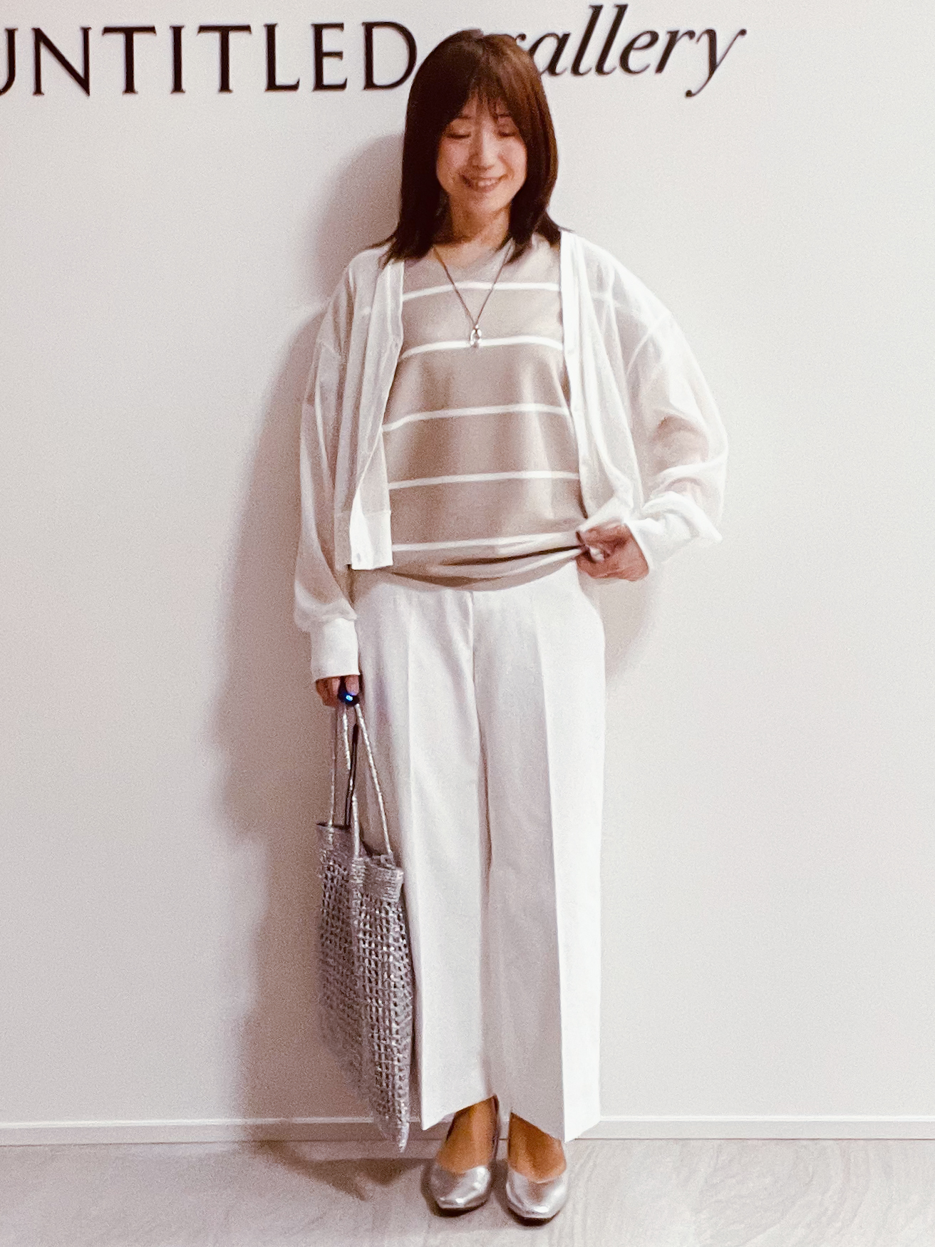 めいさんの「UNTITLED｜【11色展開/体型カバー】前後2WAYフレンチスリーブニット」を使ったコーディネート