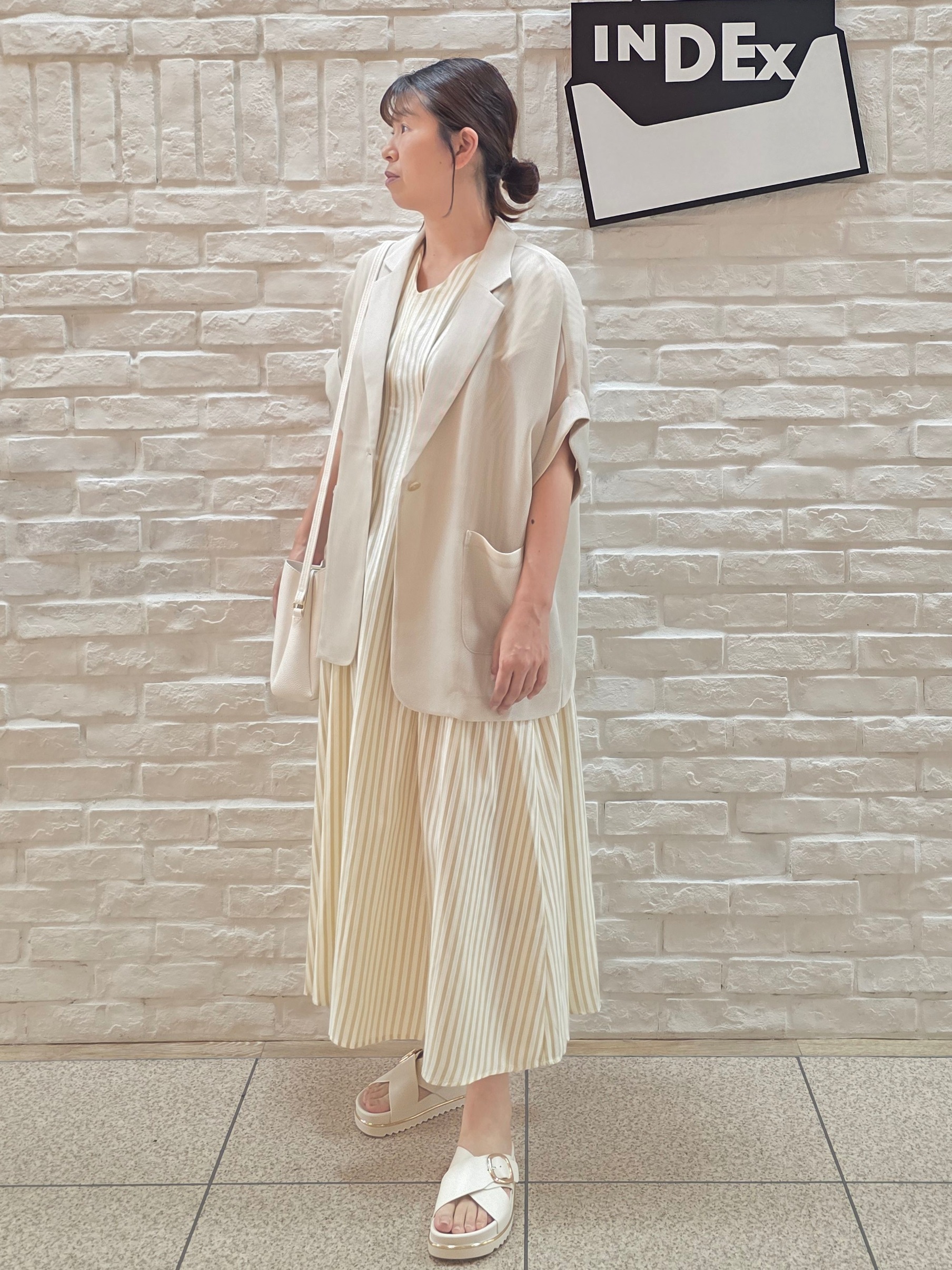 mamiさんの「index｜メッシュテーラードジャケット【洗濯機OK】」を使ったコーディネート