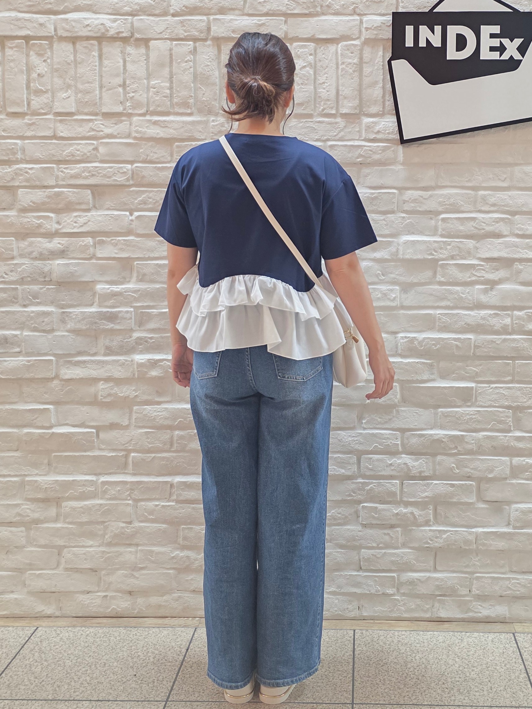 mamiさんの「index｜裾フリルドッキングTシャツ【洗濯機OK】」を使ったコーディネート