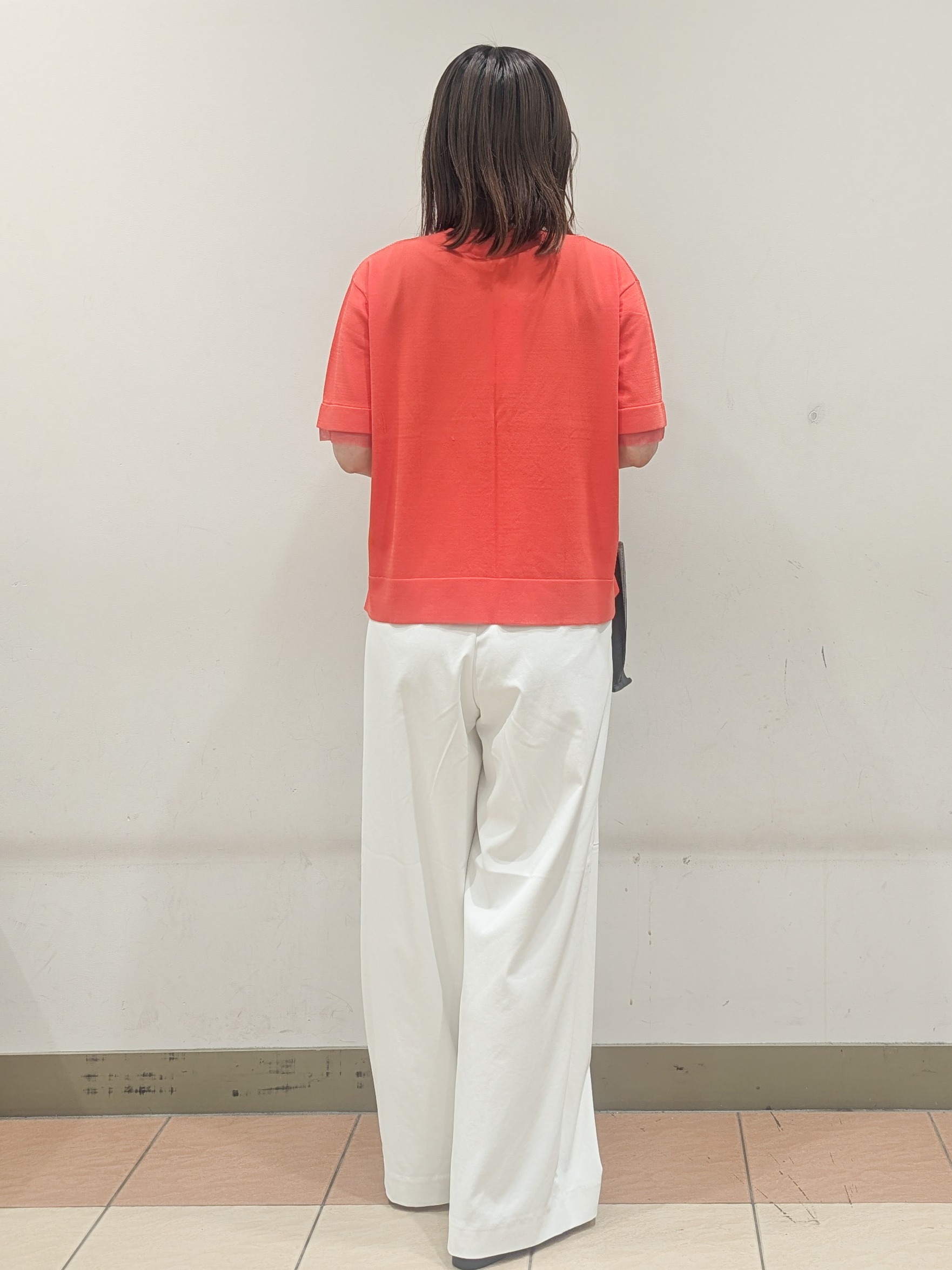 Miさんの「OPAQUE.CLIP｜【UV／接触冷感／抗ピル】シアー＆レイヤード風さらりニット《洗濯機OK》」を使ったコーディネート