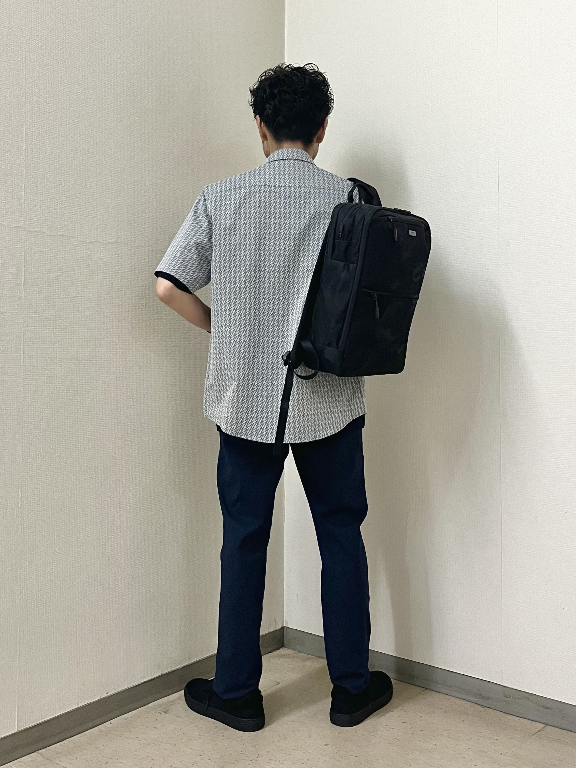URAさんの「TAKEO KIKUCHI｜播州織り 千鳥 半袖シャツ」を使ったコーディネート