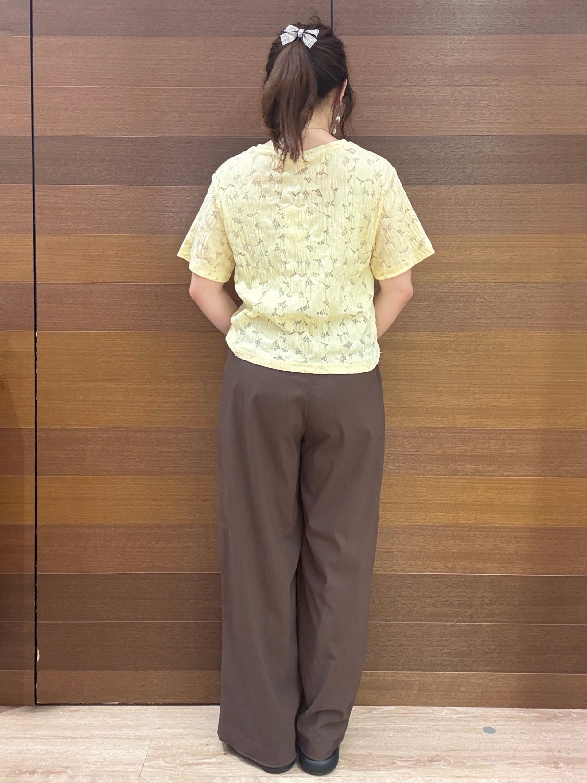maichiさんの「OPAQUE.CLIP｜レースジャカードカットソー【洗濯機OK】」を使ったコーディネート