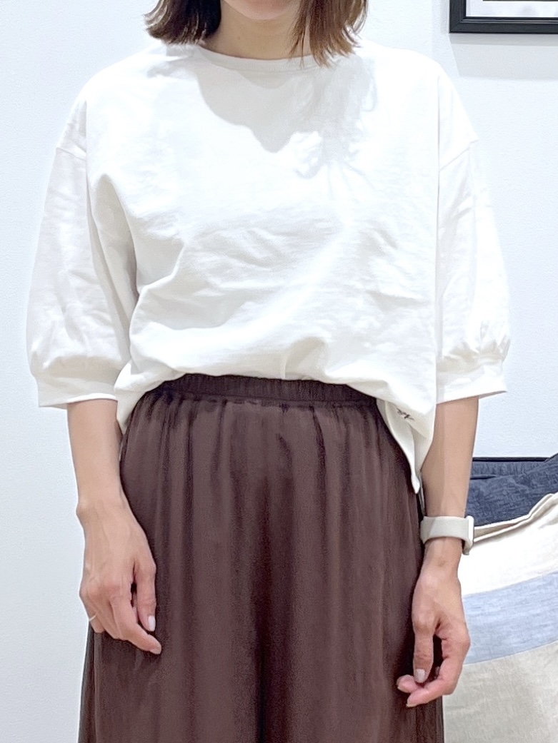 canaさんの「Dessin｜【360度可愛い】バックヘンリーカットソー5分袖」を使ったコーディネート