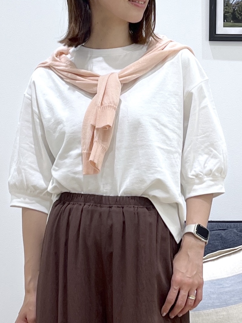 canaさんの「Dessin｜【360度可愛い】バックヘンリーカットソー5分袖」を使ったコーディネート