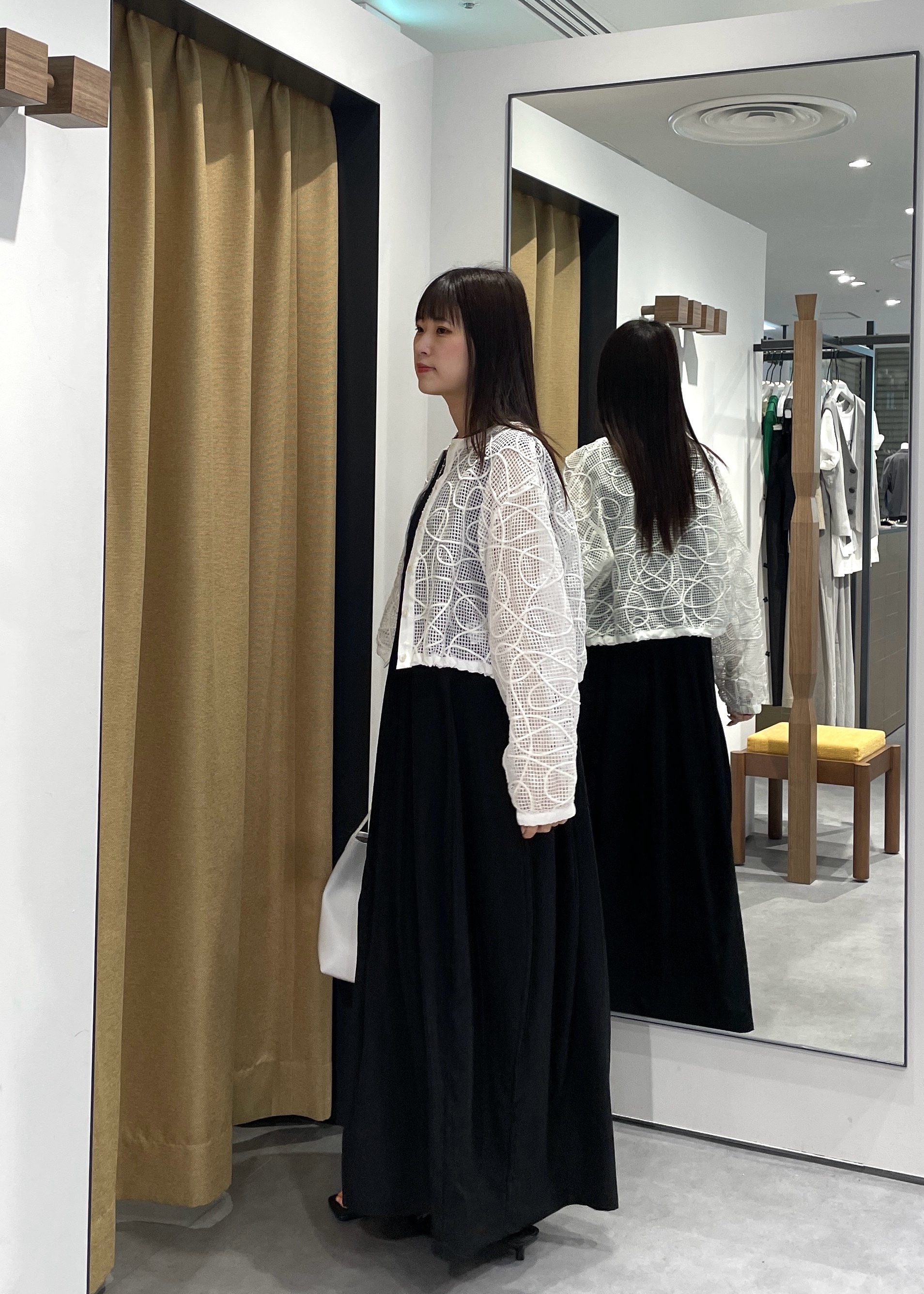 Renoさんの「INDIVI｜アートメッシュブルゾン」を使ったコーディネート