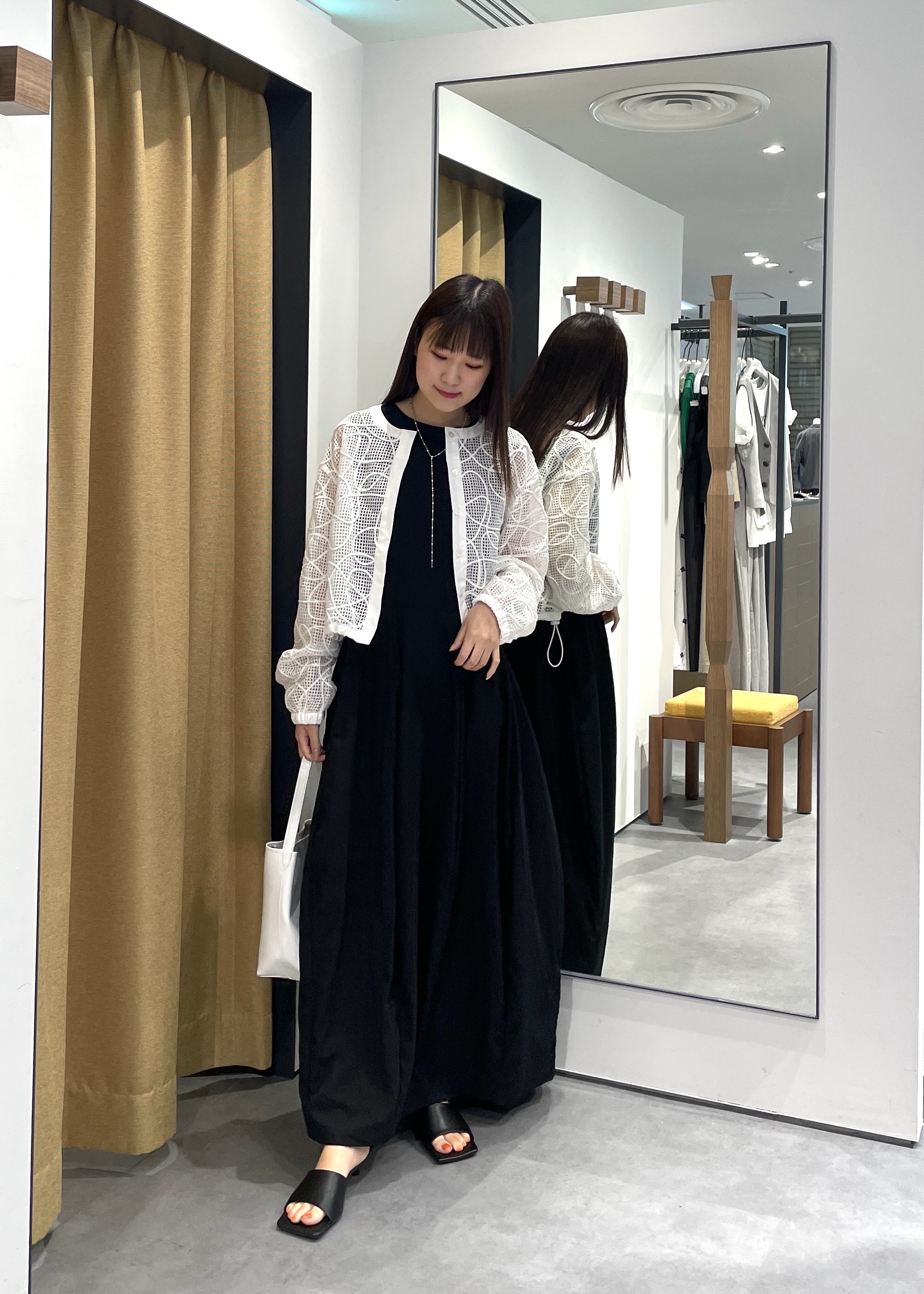 Renoさんの「INDIVI｜アートメッシュブルゾン」を使ったコーディネート