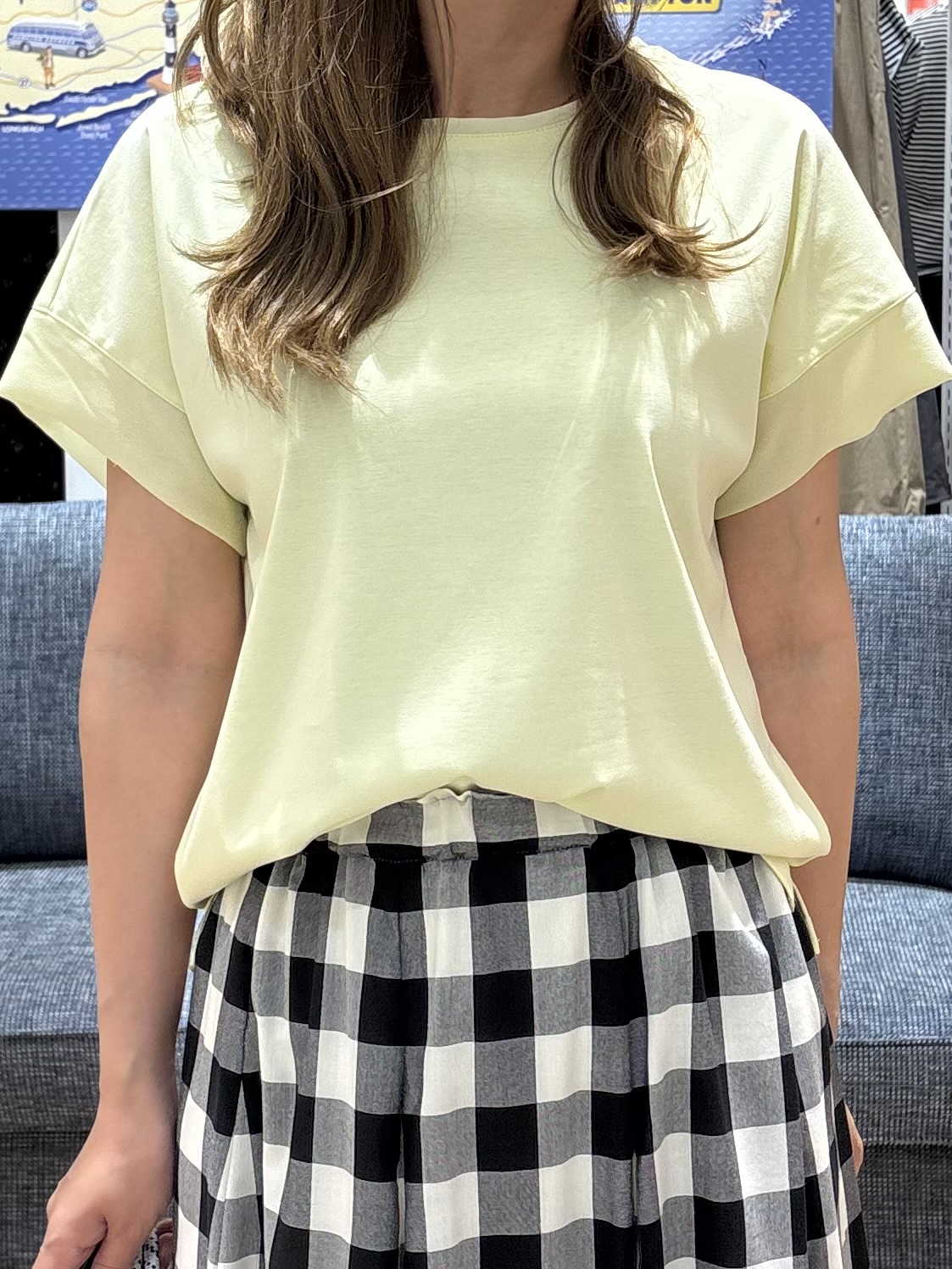 yuinaさんの「Dessin｜【UVカット/接触冷感】美光沢カットソー」を使ったコーディネート