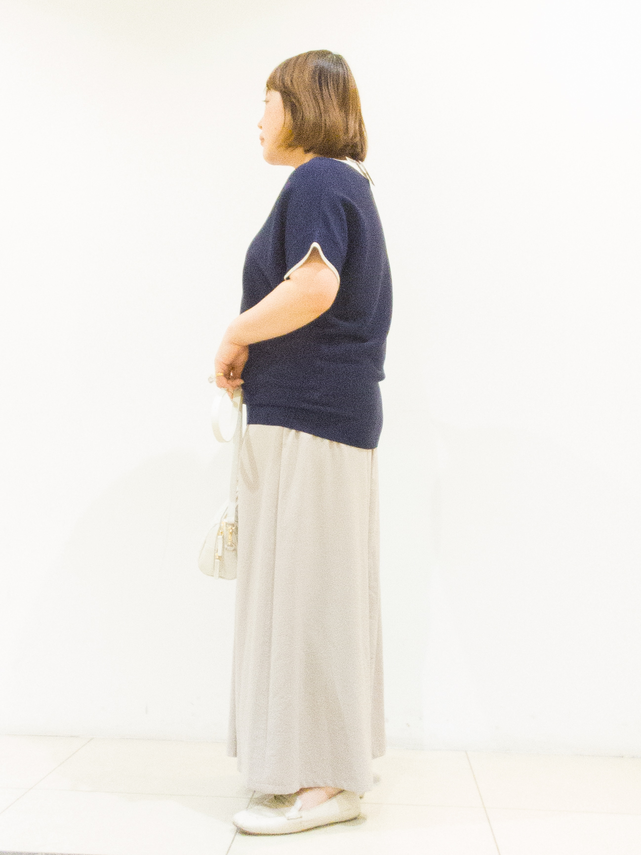 takedaさんの「UNTITLED｜【11色展開/体型カバー】前後2WAYフレンチスリーブニット」を使ったコーディネート