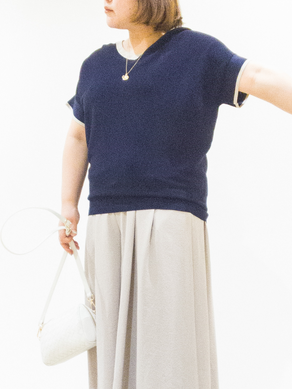 takedaさんの「UNTITLED｜【11色展開/体型カバー】前後2WAYフレンチスリーブニット」を使ったコーディネート