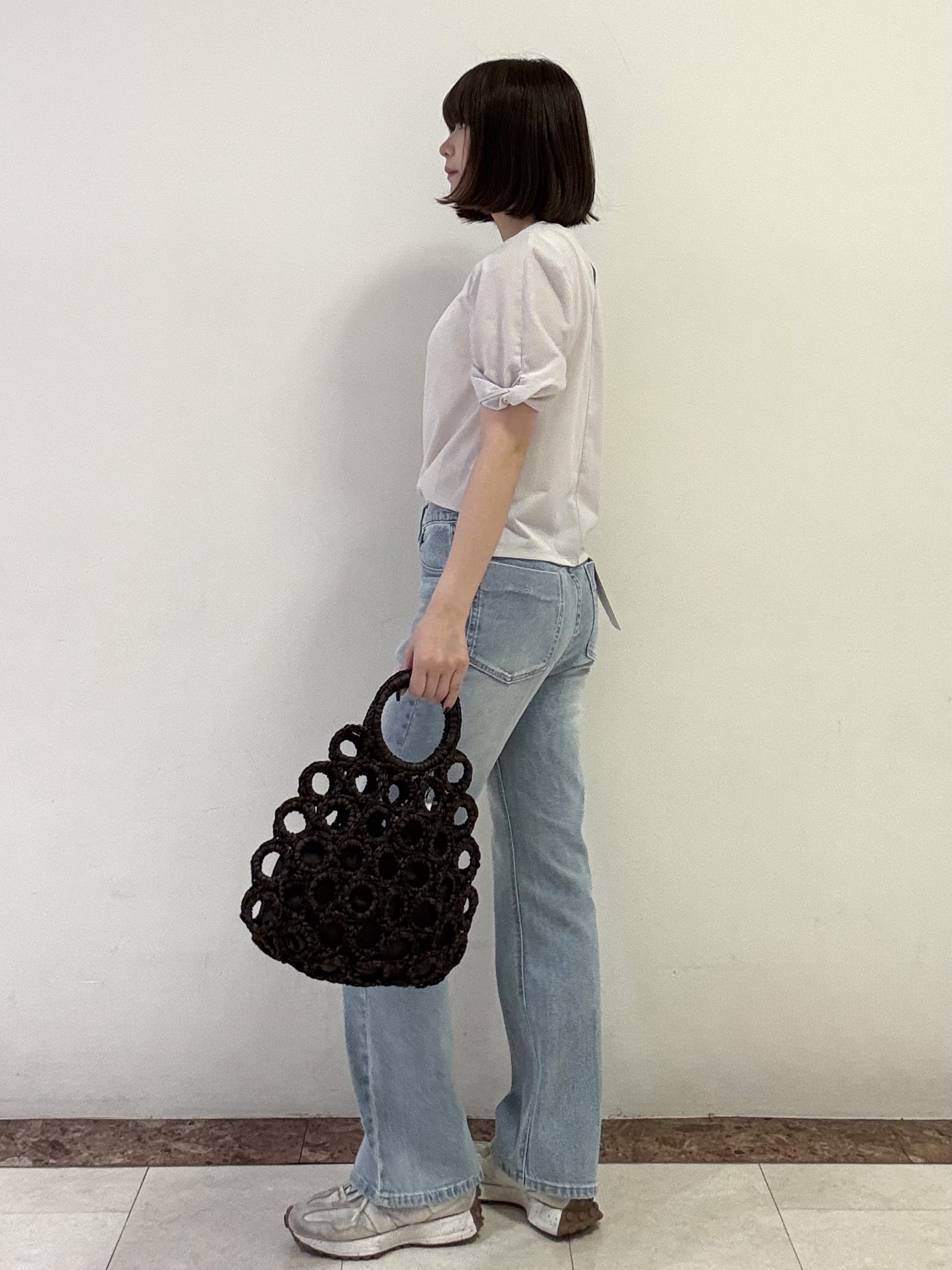 Itoさんの「OPAQUE.CLIP｜【吸水速乾】ストライプ調デザインスリーブトップス《洗濯機OK》」を使ったコーディネート
