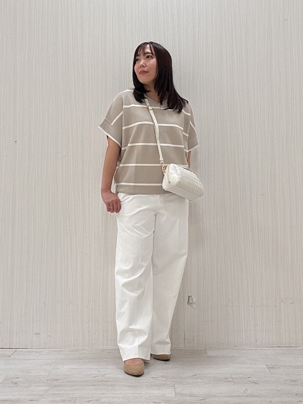 ayakaさんの「UNTITLED｜【11色展開/体型カバー】前後2WAYフレンチスリーブニット」を使ったコーディネート
