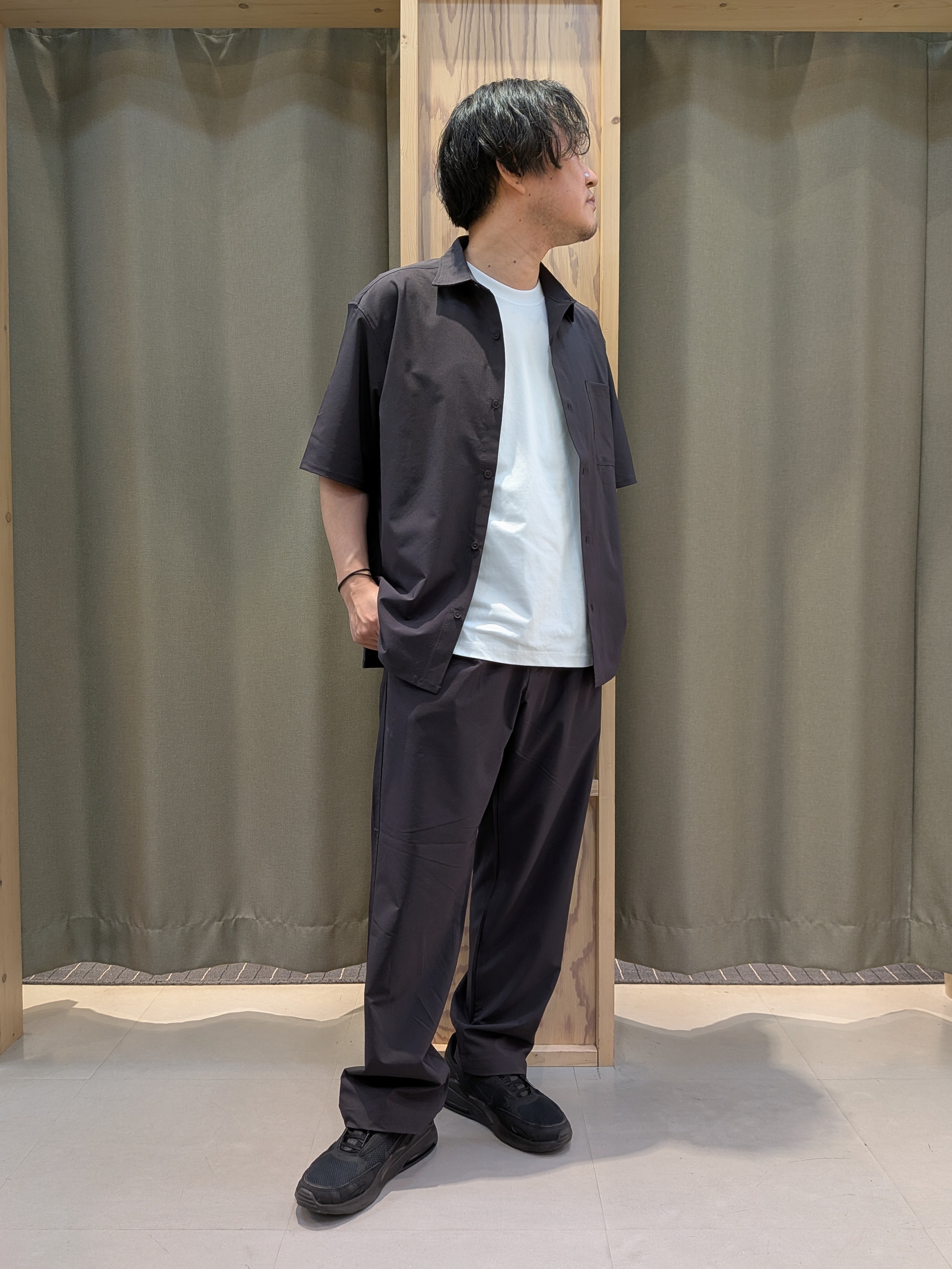 okcさんの「THE SHOP TK｜クールウェザー 半袖シャツ 接触冷感／洗濯機OK／セットアップ可」を使ったコーディネート