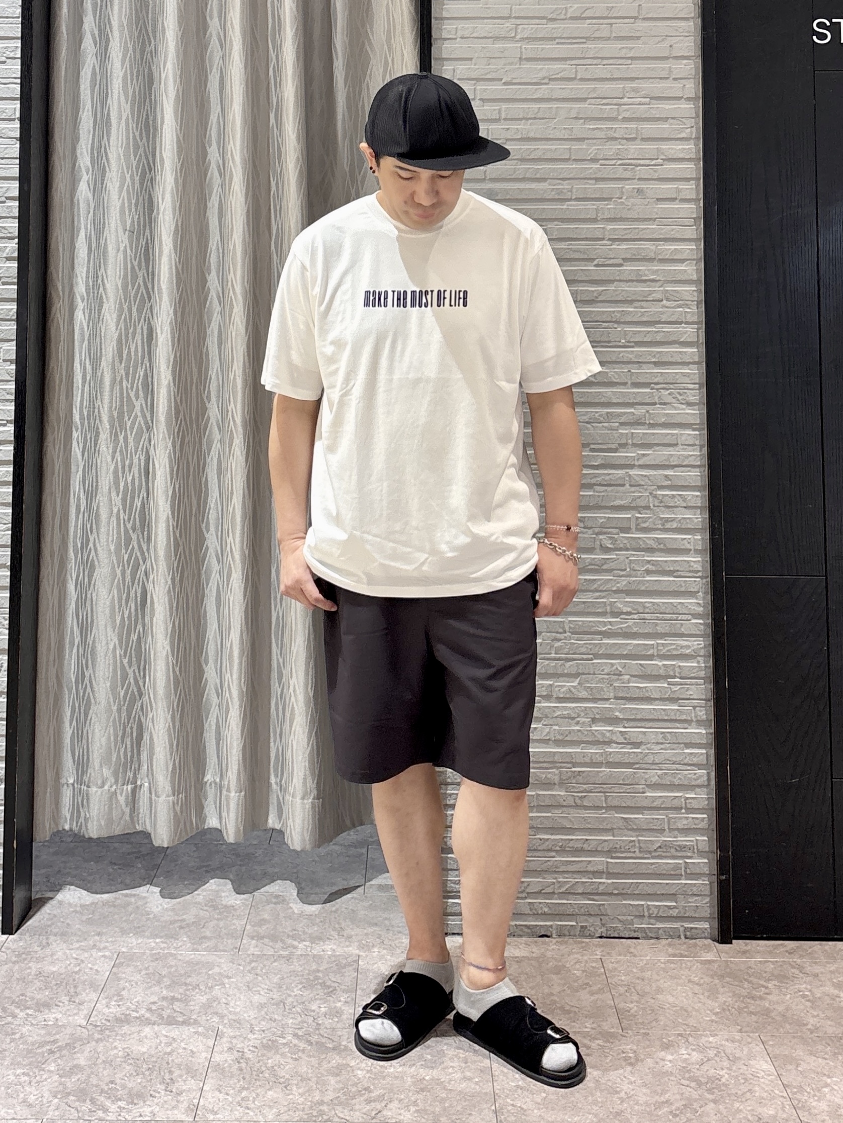 Pーyamaさんの「THE SHOP TK｜クールウェザー 半袖シャツ 接触冷感／洗濯機OK／セットアップ可」を使ったコーディネート