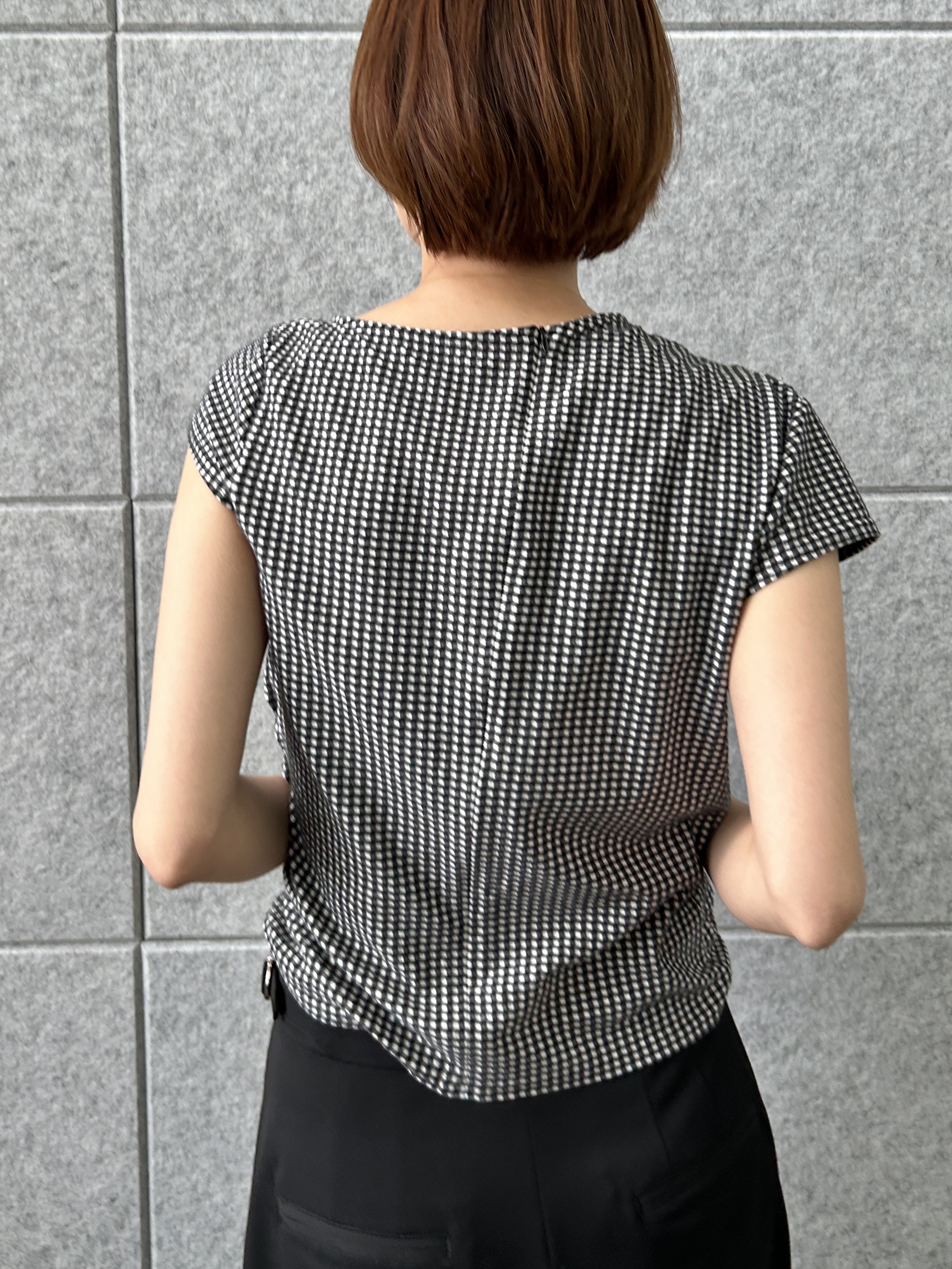 harunaさんの「CODE A｜◆gingham edge tops」を使ったコーディネート