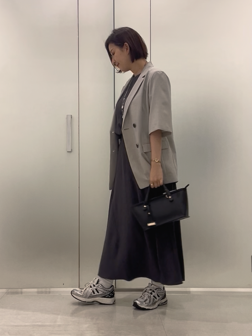 まどかさんの「UNTITLED｜【シワになりにくい/セットアップ可/接触冷感】ハーフスリーブジャケット」を使ったコーディネート
