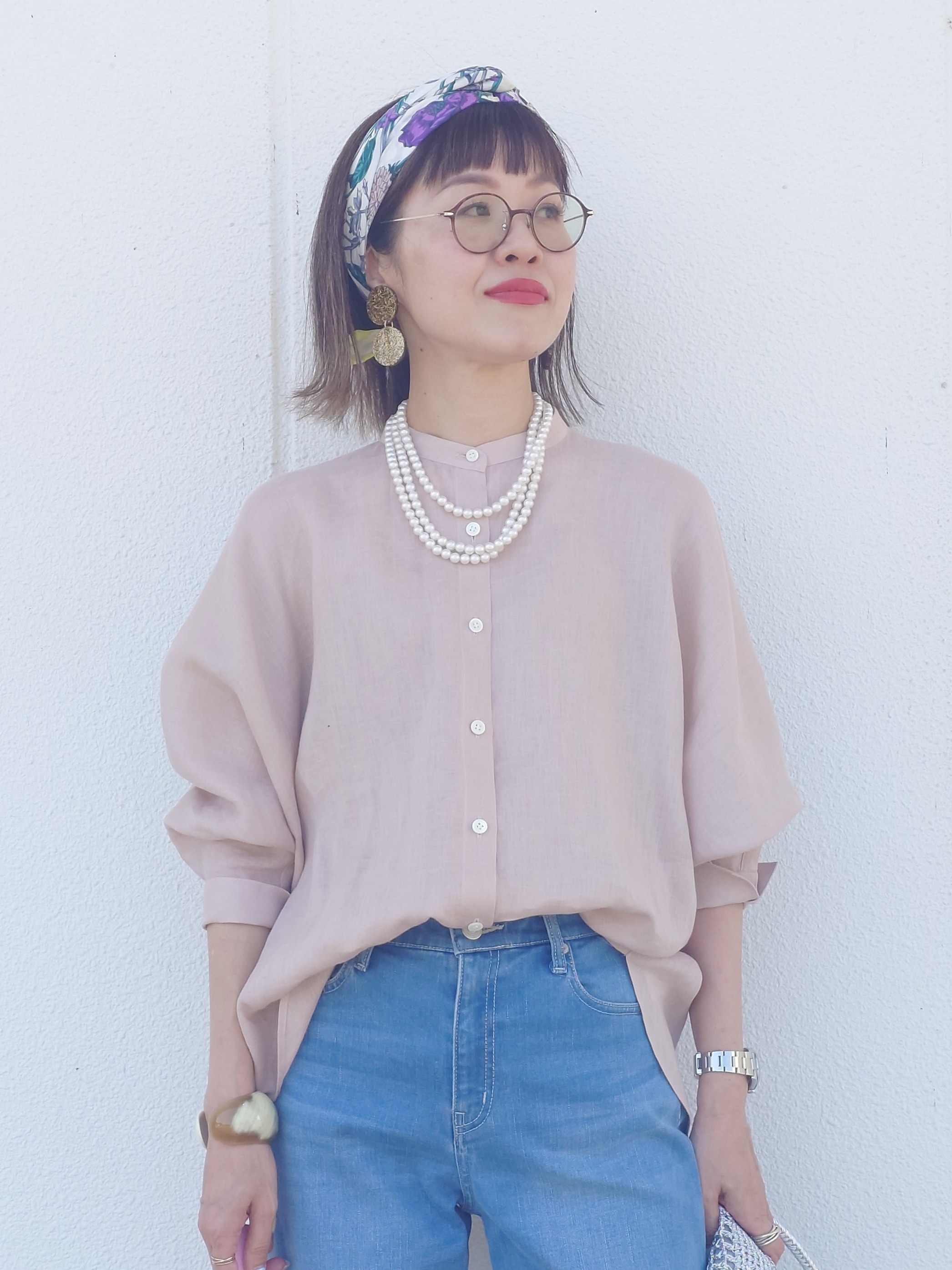 MUTSUKOさんの「UNTITLED｜【麻100】リネンドルマンシャツ」を使ったコーディネート