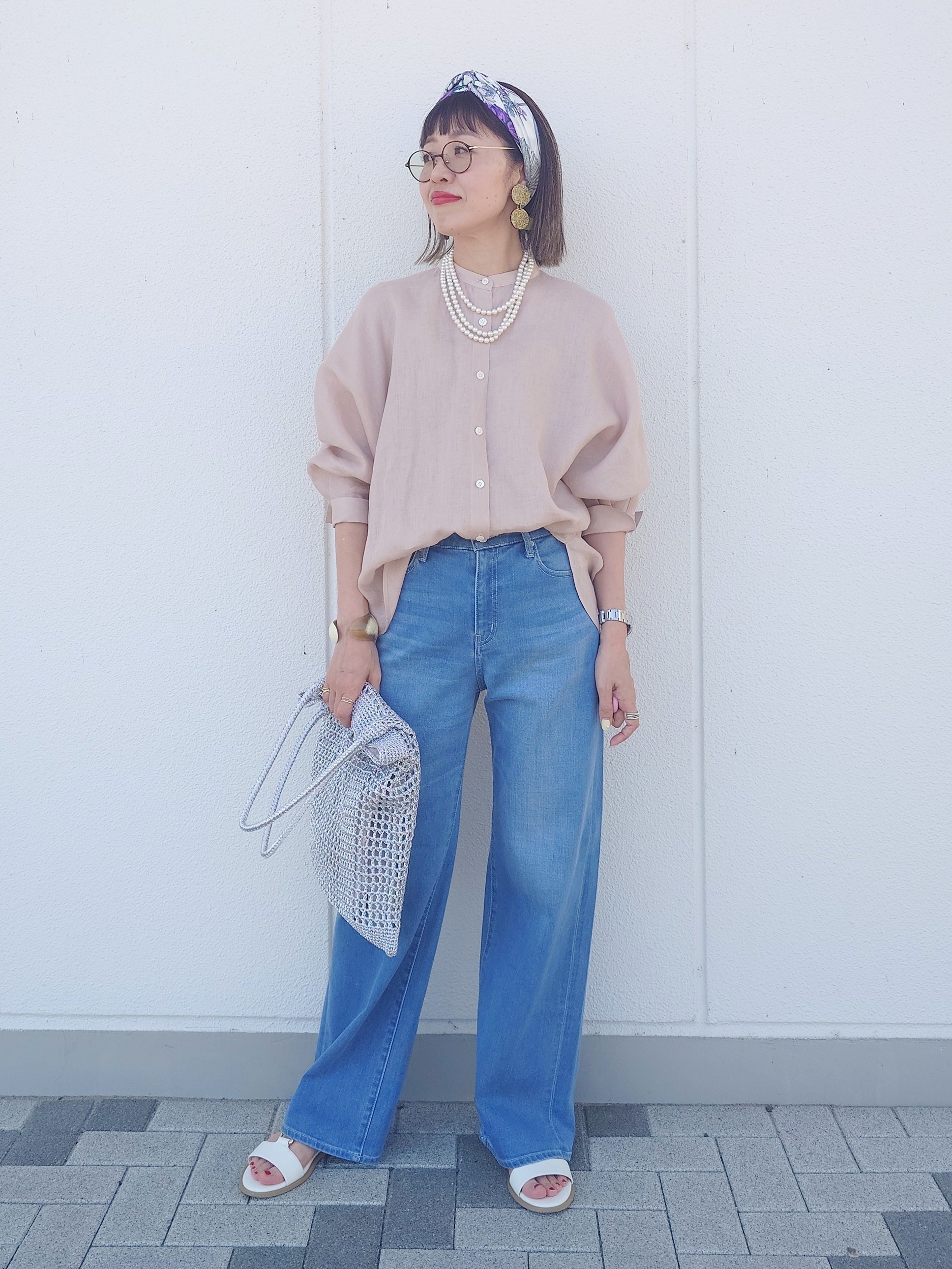 MUTSUKOさんの「UNTITLED｜【麻100】リネンドルマンシャツ」を使ったコーディネート