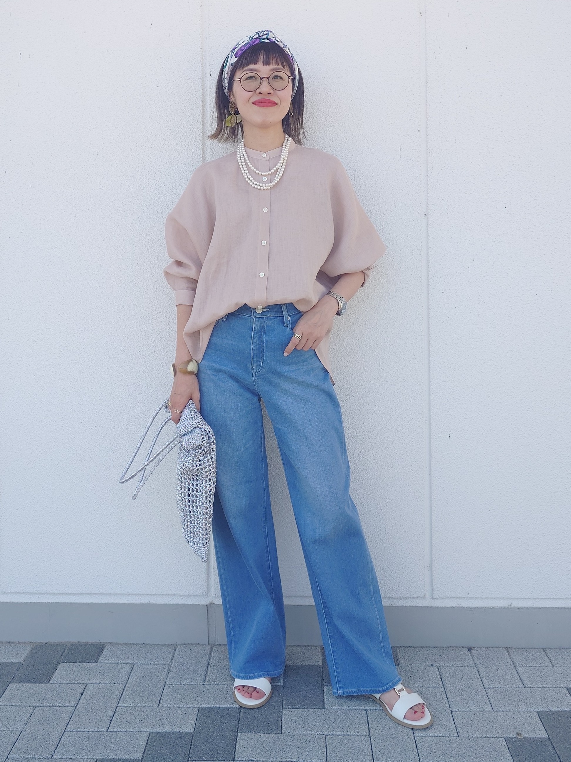 MUTSUKOさんの「UNTITLED｜【麻100】リネンドルマンシャツ」を使ったコーディネート