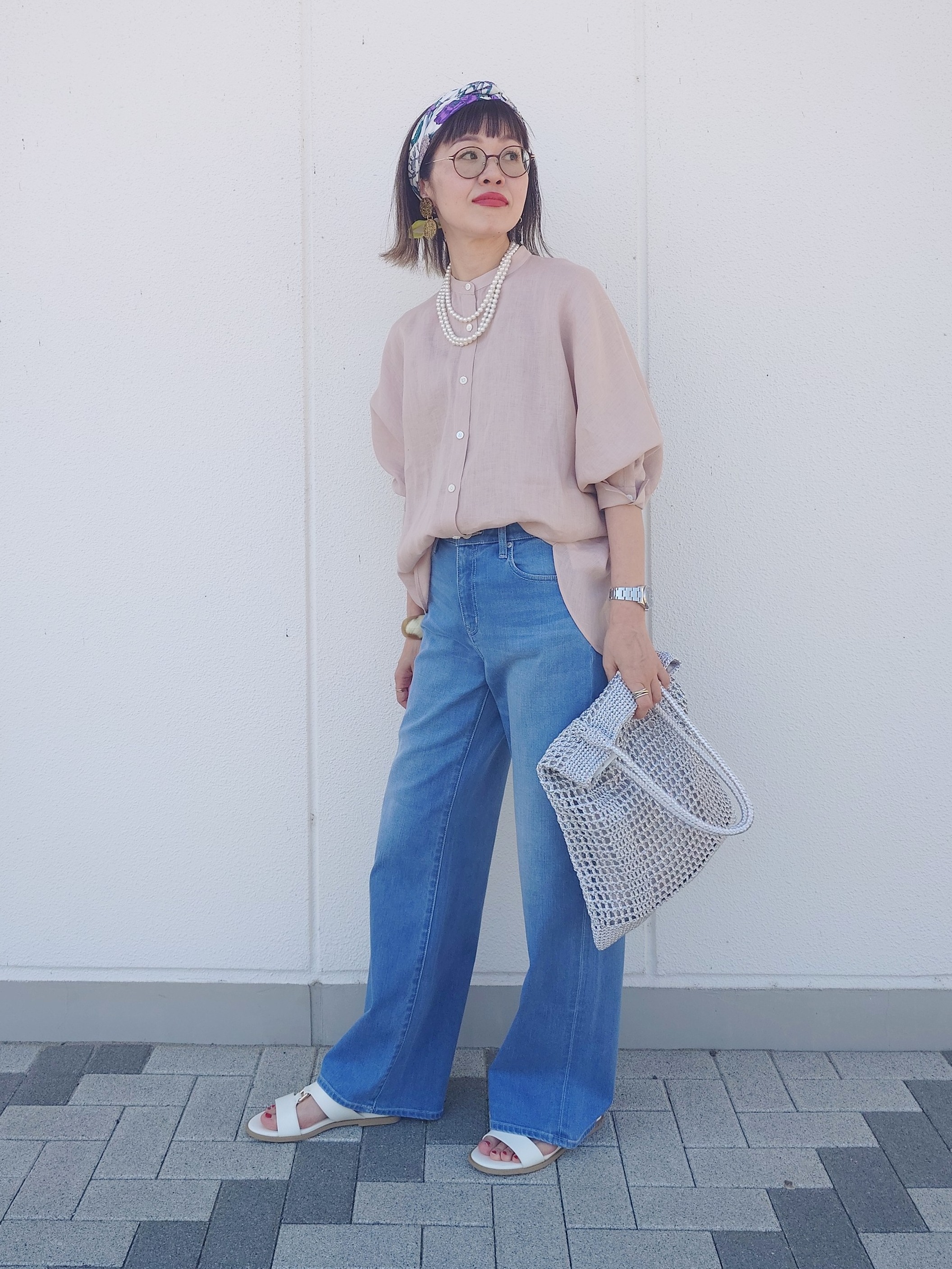 MUTSUKOさんの「UNTITLED｜【麻100】リネンドルマンシャツ」を使ったコーディネート