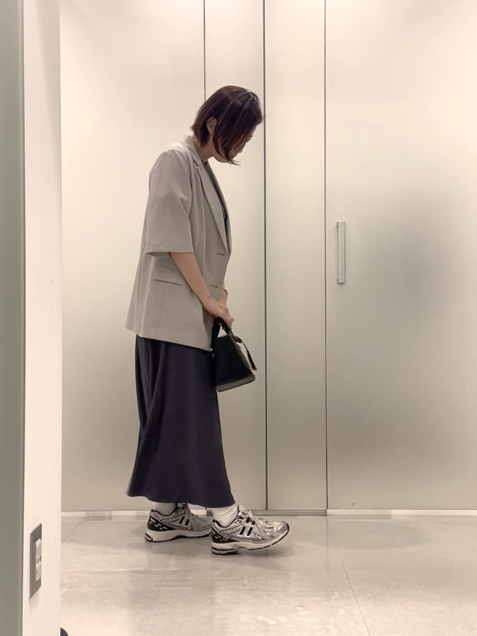 まどかさんの「UNTITLED｜【シワになりにくい/セットアップ可/接触冷感】ハーフスリーブジャケット」を使ったコーディネート