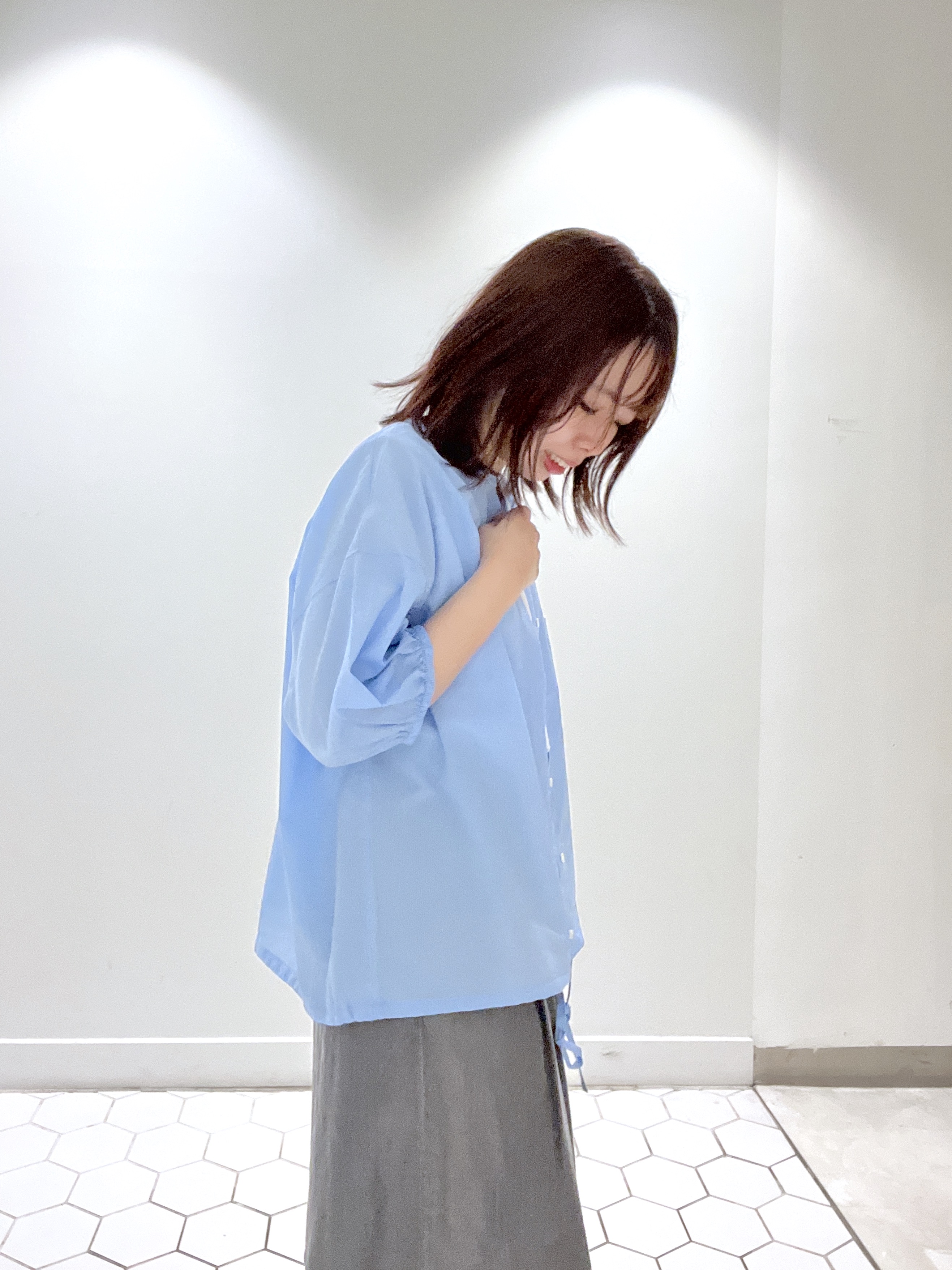 Makinoさんの「Dessin｜【高通気/セットアップ可】ハーフスリーブドロストシャツブラウス」を使ったコーディネート
