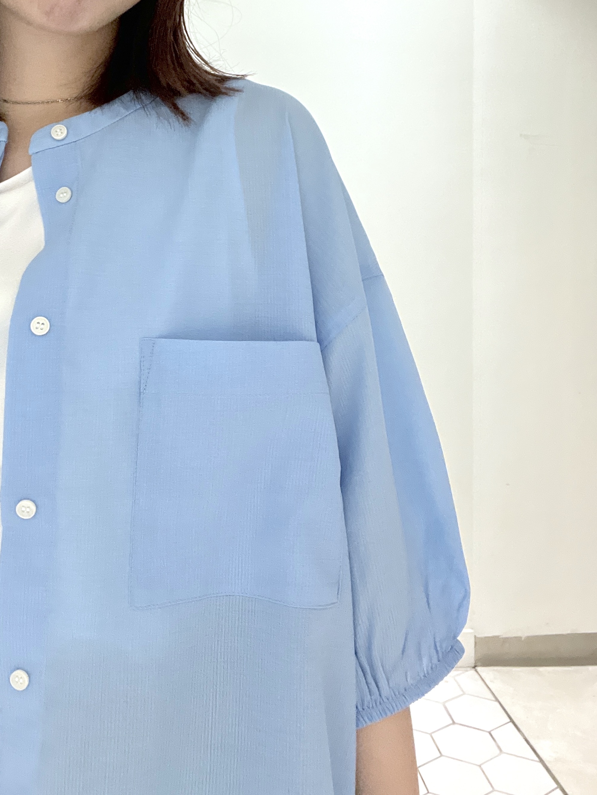 Makinoさんの「Dessin｜【高通気/セットアップ可】ハーフスリーブドロストシャツブラウス」を使ったコーディネート