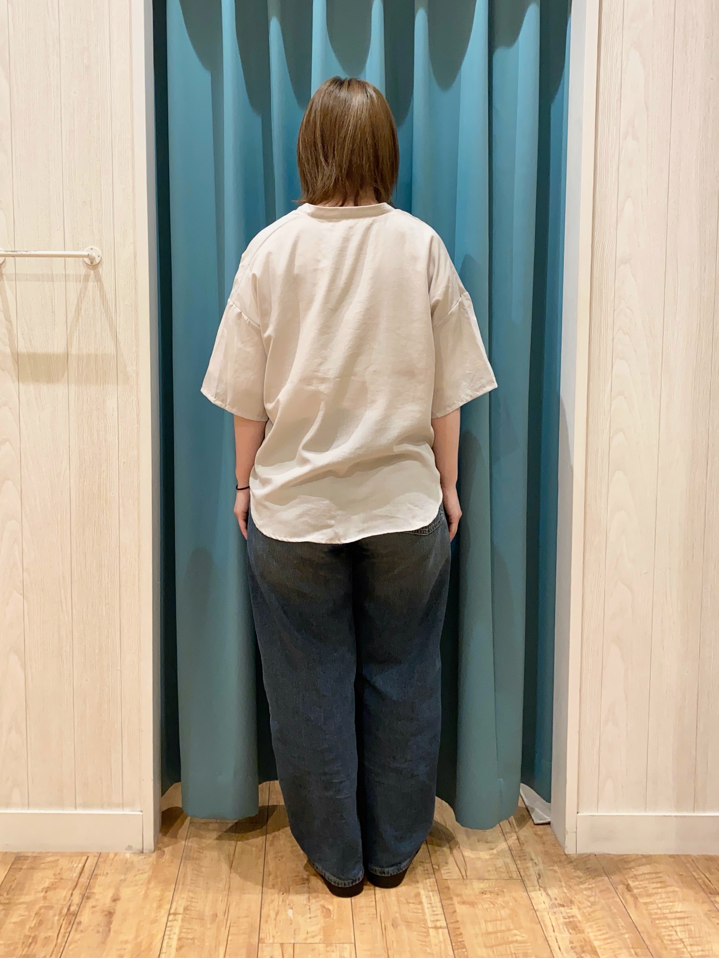 yuuさんの「SHOO･LA･RUE｜【洗濯機可/S-LL】大人の抜け感 ゆるっと5分袖シャツ」を使ったコーディネート