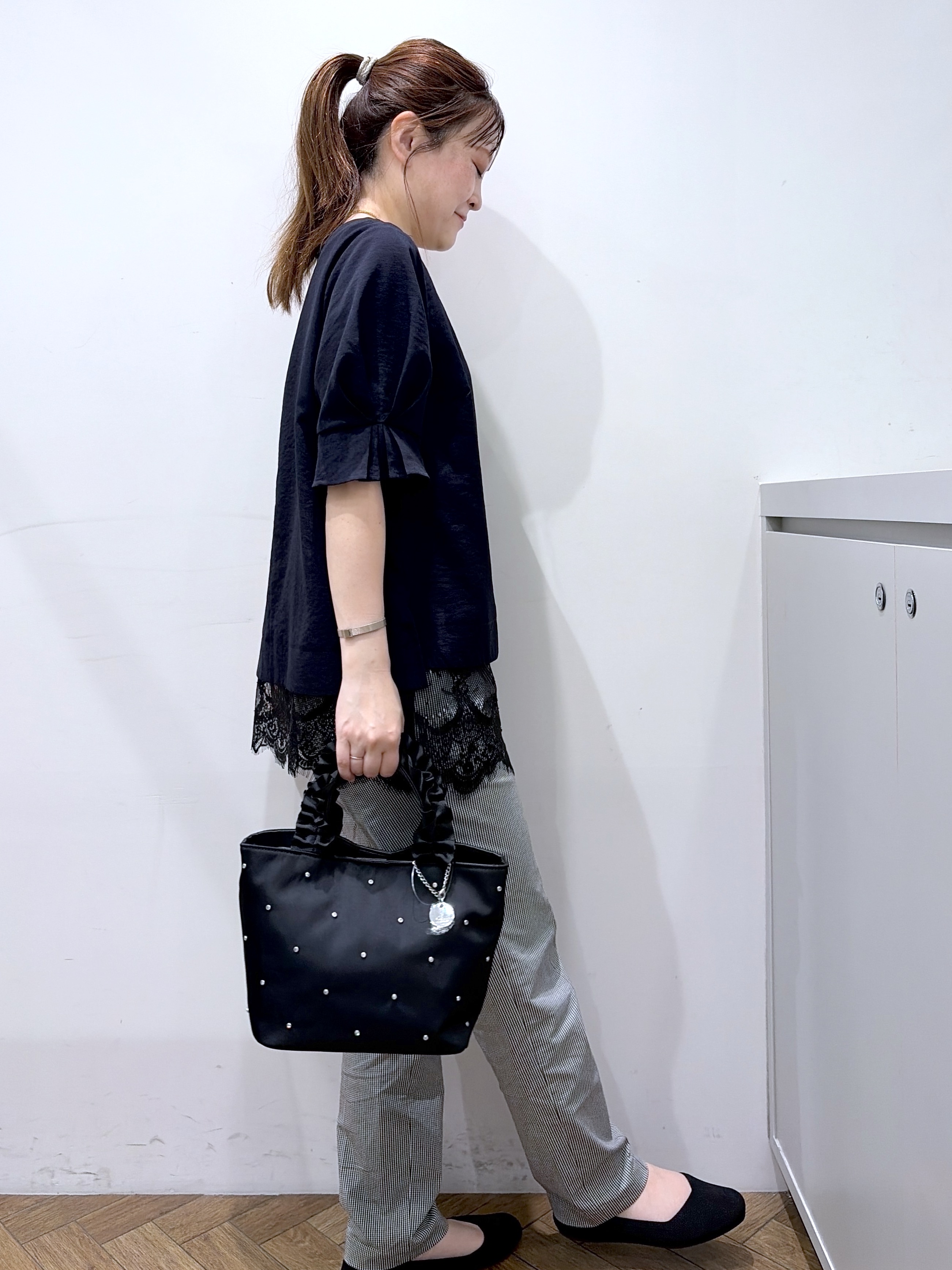 Junさんの「index｜【接触冷感／吸水速乾】タックパフスリーブブラウス《防シワ／洗濯機OK／XS～3L／8col》」を使ったコーディネート