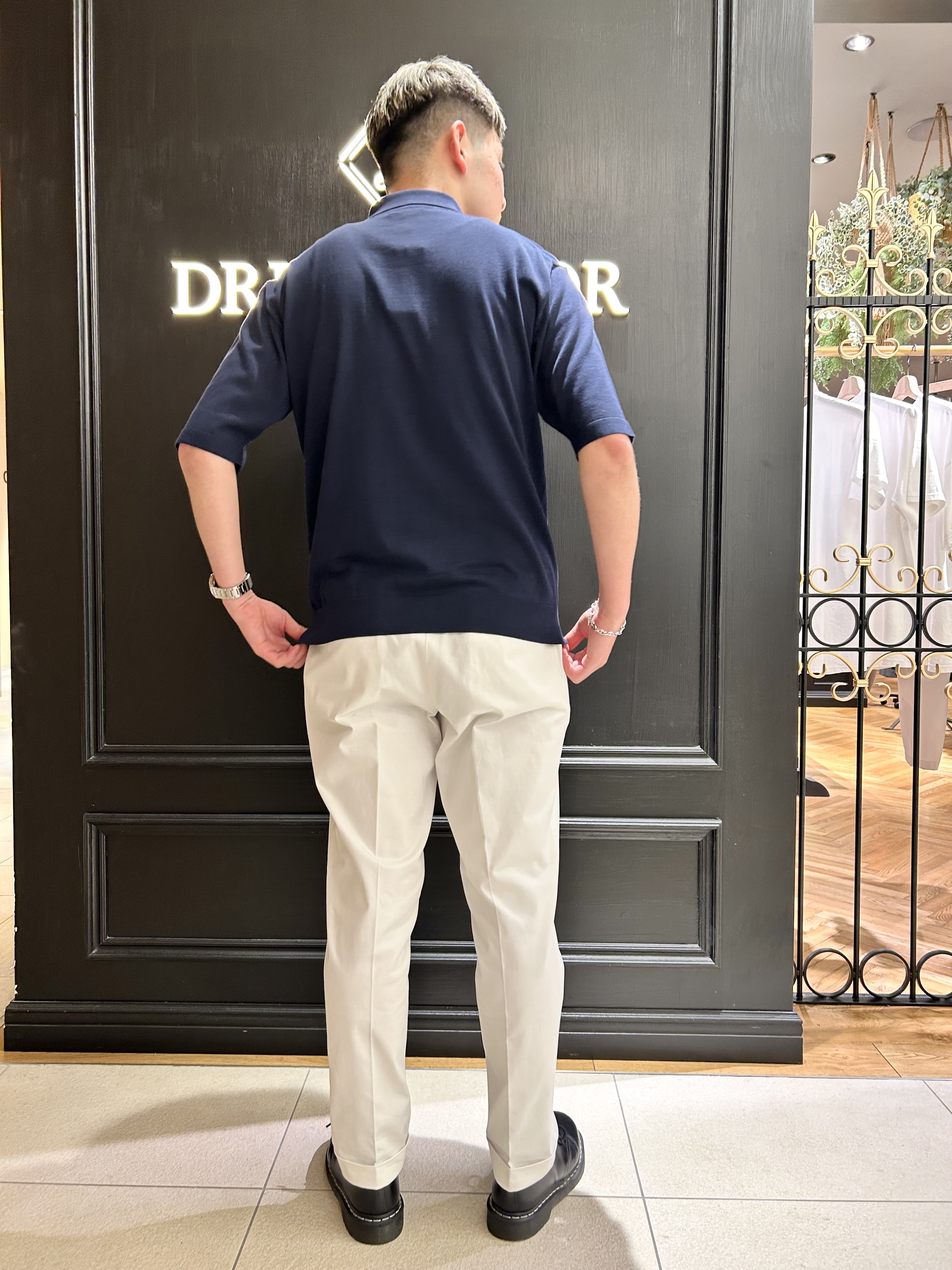 千葉亮太さんの「DRESSTERIOR｜【干場義雅&times;DRESSTERIOR/再入荷】ウォッシャブル ニットポロシャツ」を使ったコーディネート