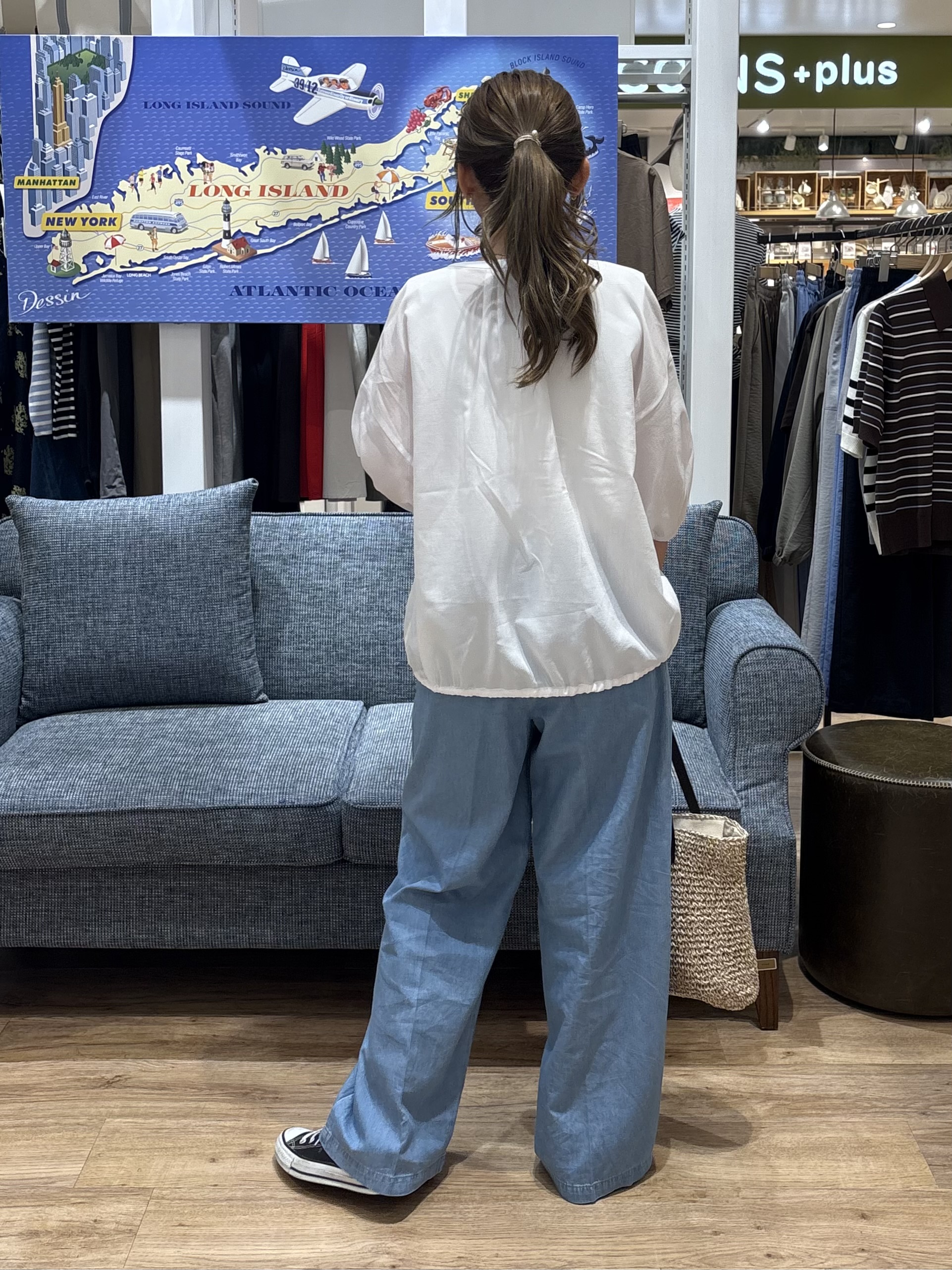 yuinaさんの「Dessin｜【高通気/セットアップ可】ハーフスリーブドロストシャツブラウス」を使ったコーディネート