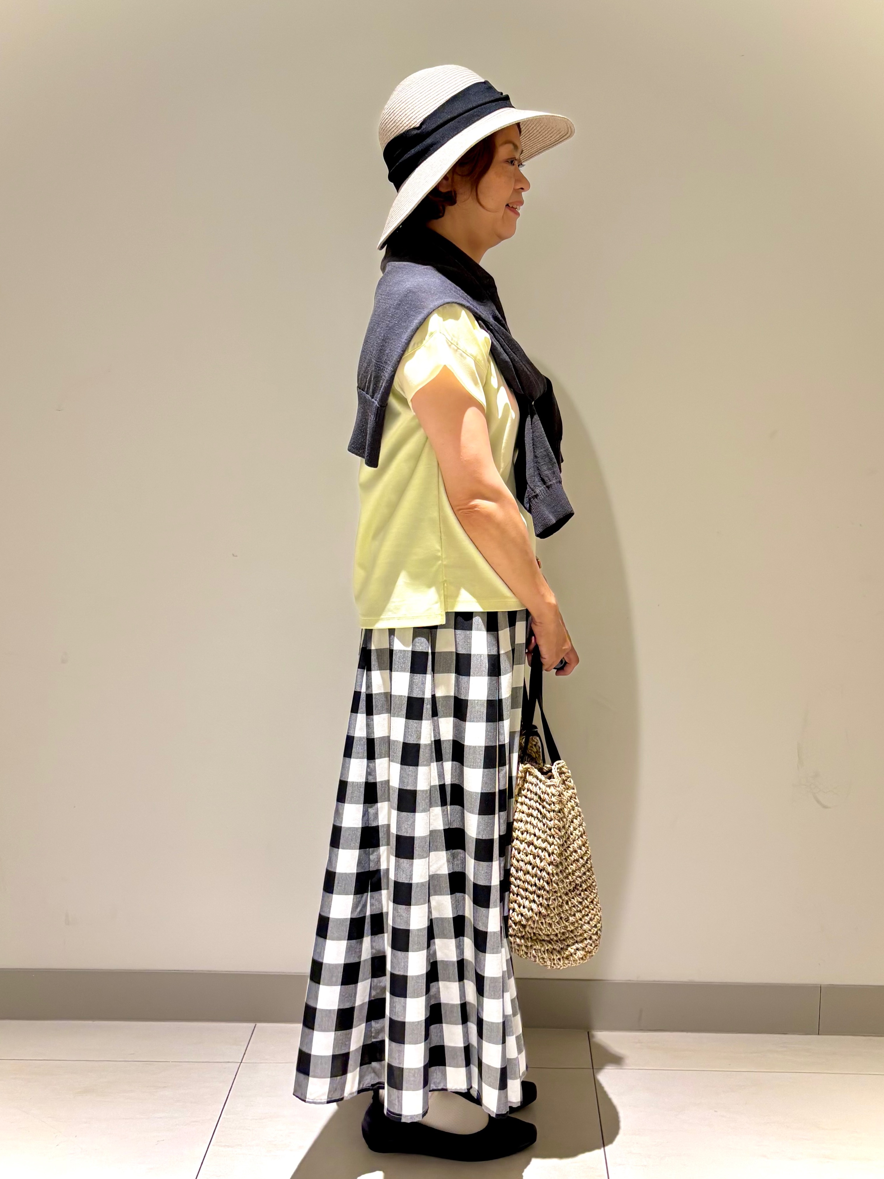 Haruさんの「Dessin｜【UVカット/接触冷感】美光沢カットソー」を使ったコーディネート