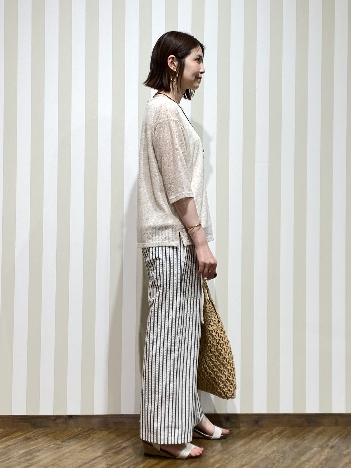 SAOさんの「SHOO･LA･RUE｜【2点セット】メランジシアートップス&times;タンクトップセット」を使ったコーディネート