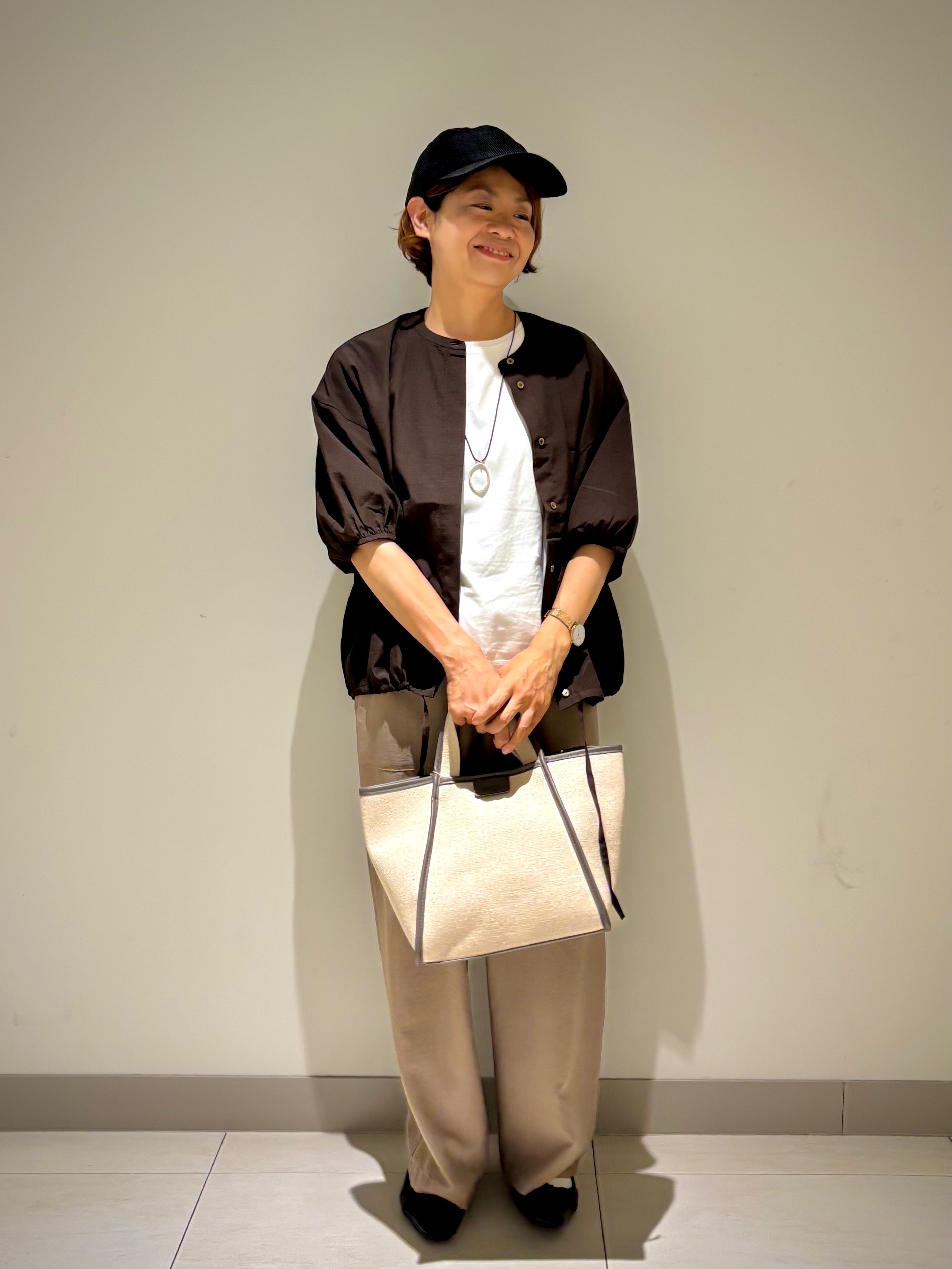 Haruさんの「Dessin｜【UVカット/接触冷感】美光沢カットソー」を使ったコーディネート