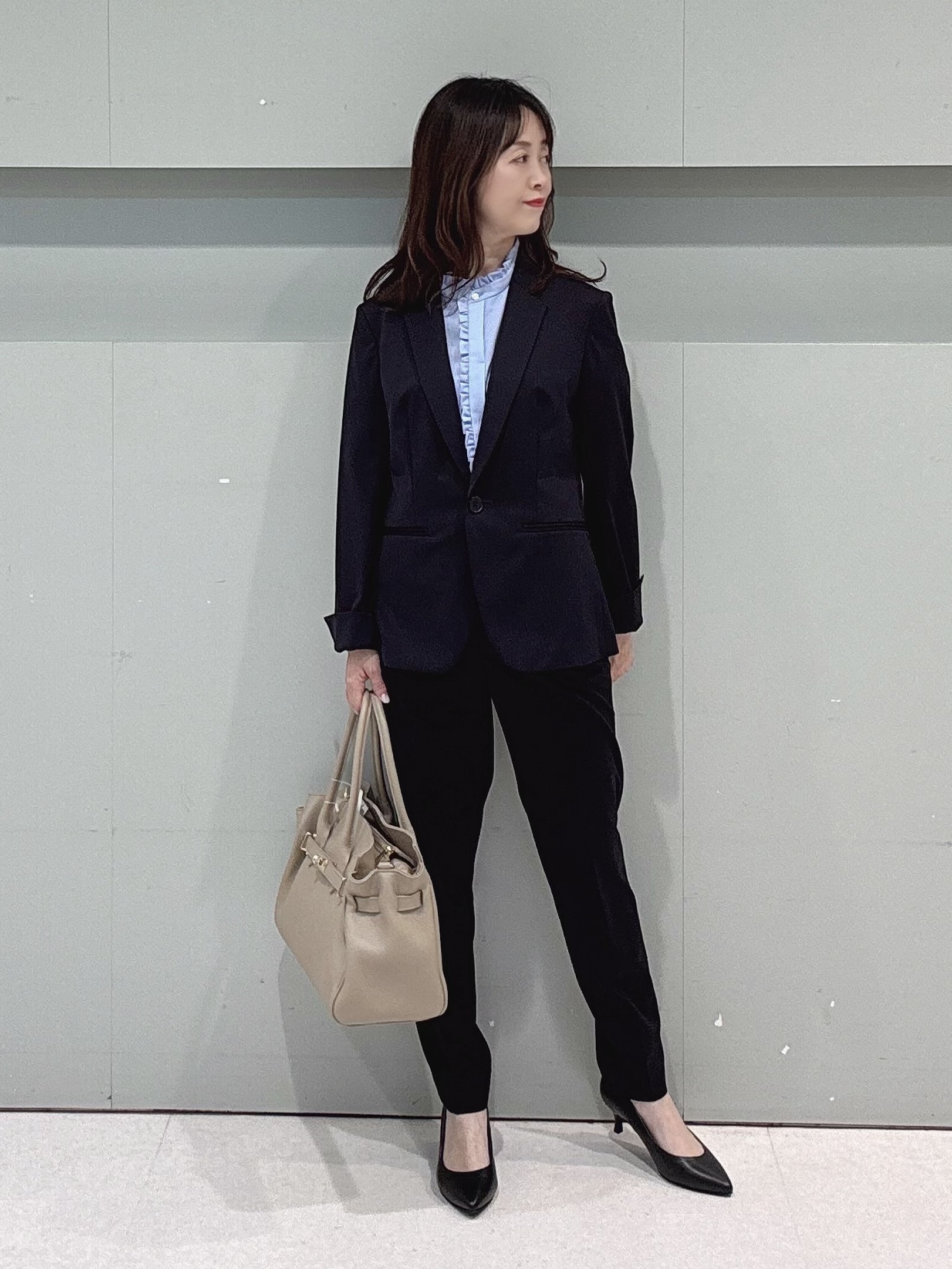 makiさんの「UNTITLED｜【UV/接触冷感/スーツ】ジャージテーラードジャケット」を使ったコーディネート