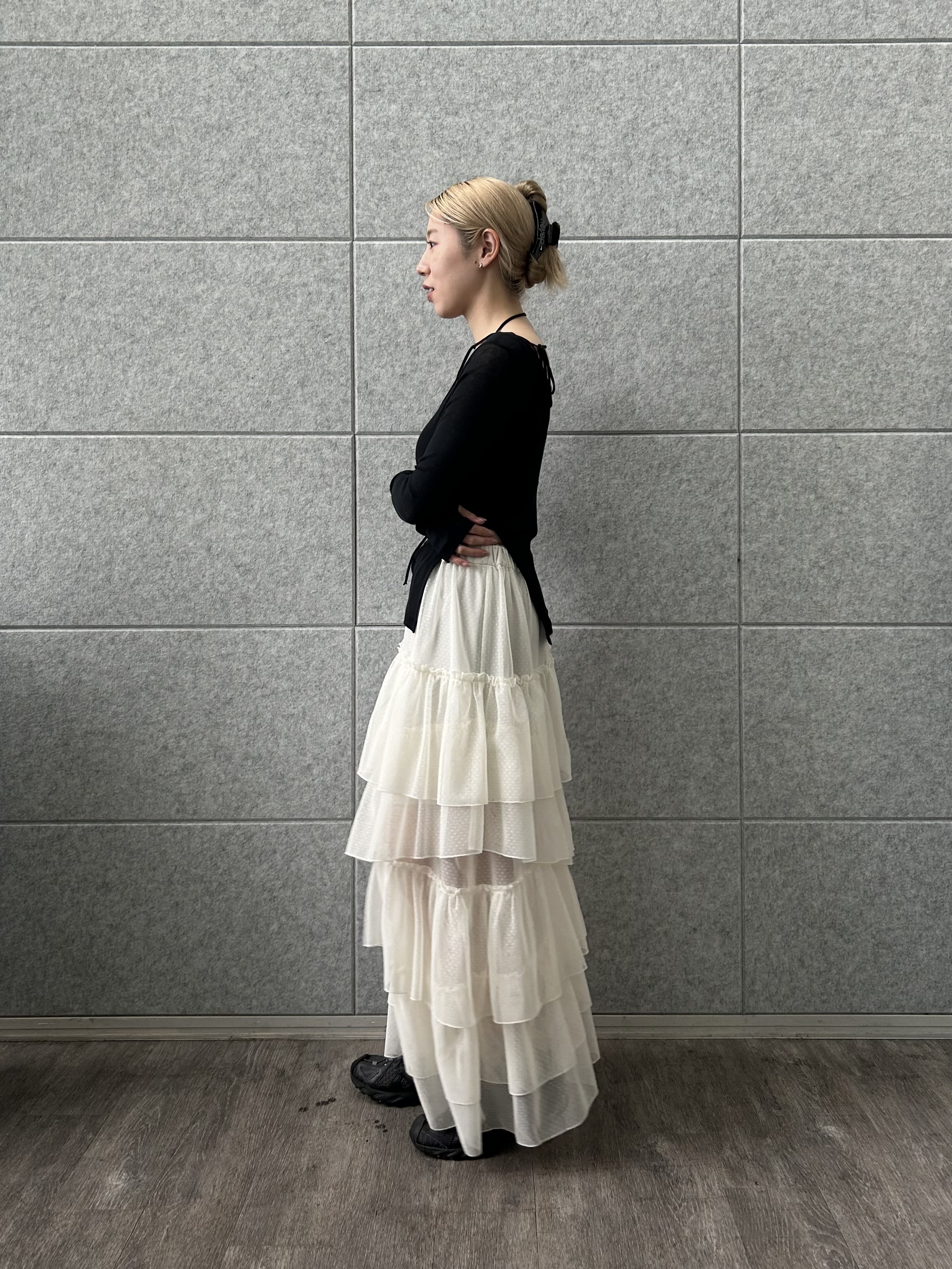 honoka Aさんの「CODE A｜jersey ribbon pullover」を使ったコーディネート