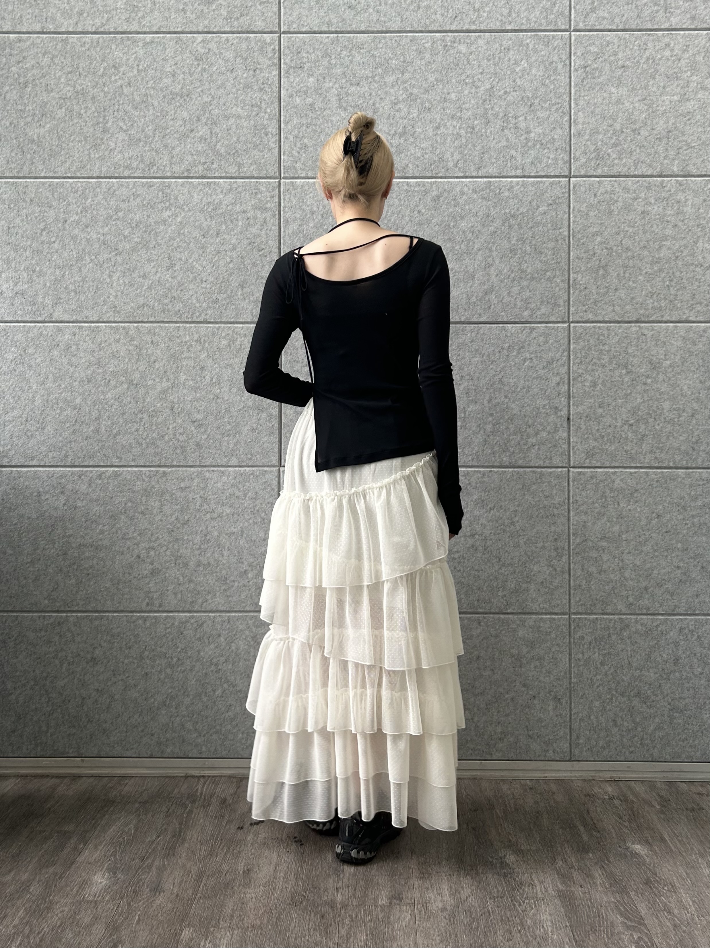honoka Aさんの「CODE A｜jersey ribbon pullover」を使ったコーディネート