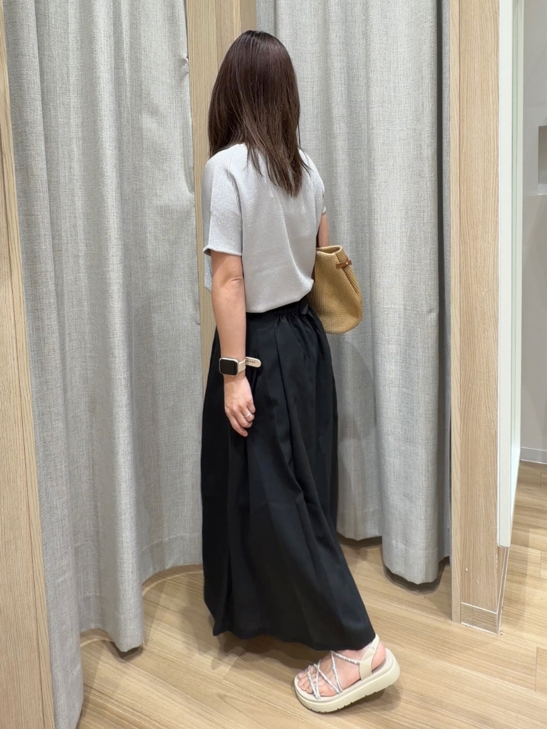 Fumikaさんの「grove｜【シリーズ累計36万枚！名品ニット】やわらかドライタッチ ドルマンニット」を使ったコーディネート