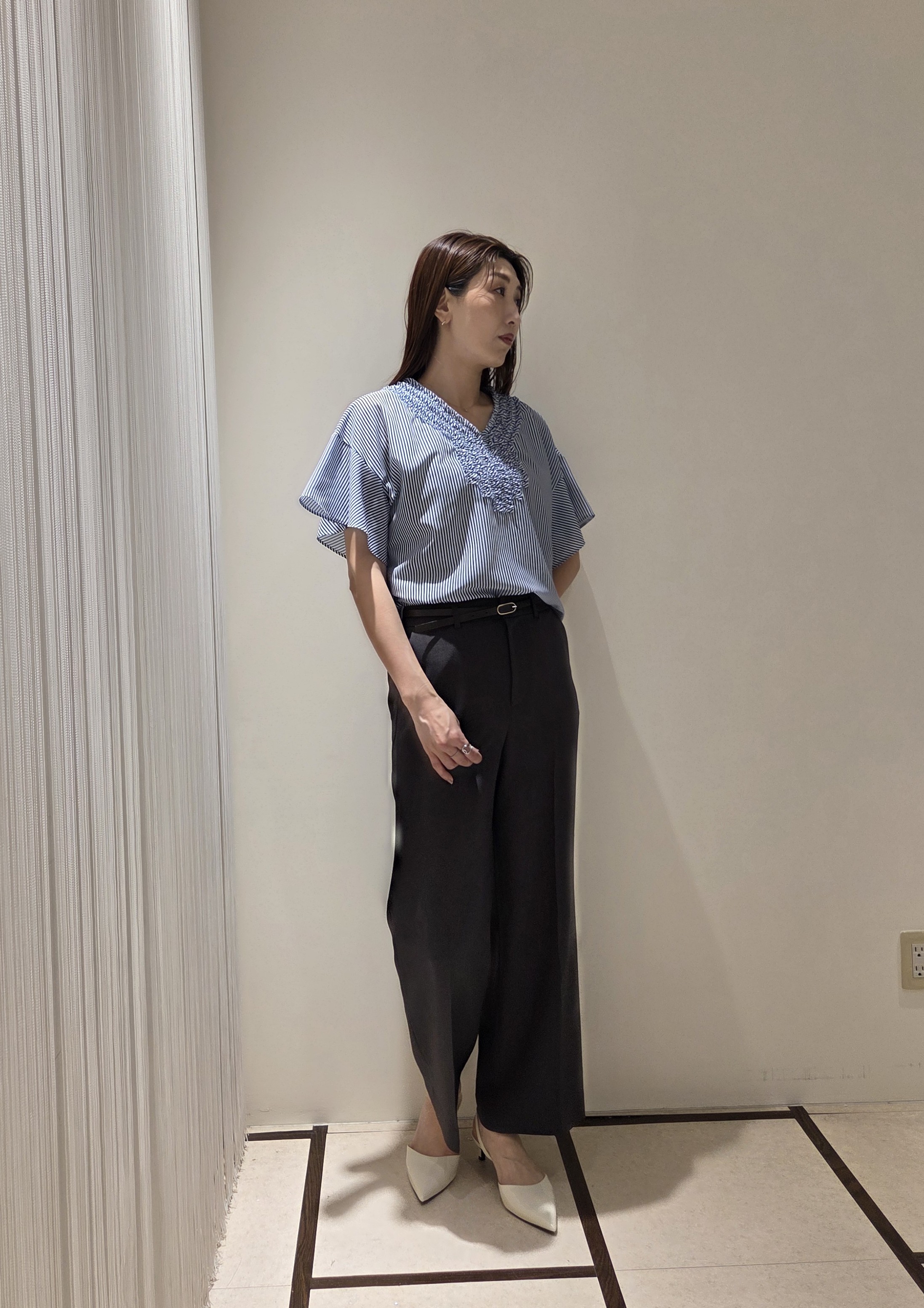 MATSUさんの「UNTITLED｜【新色追加/セットアップ可】エアリー ダブルブレストジャケット」を使ったコーディネート