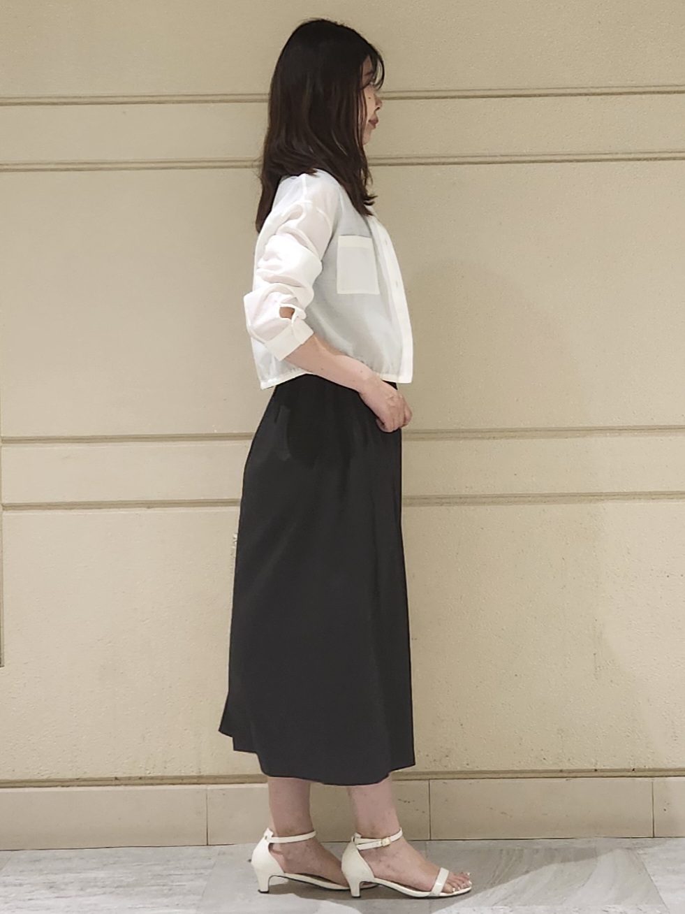 yukaさんの「COUP DE CHANCE｜【手洗い可】クロップドシャツ」を使ったコーディネート