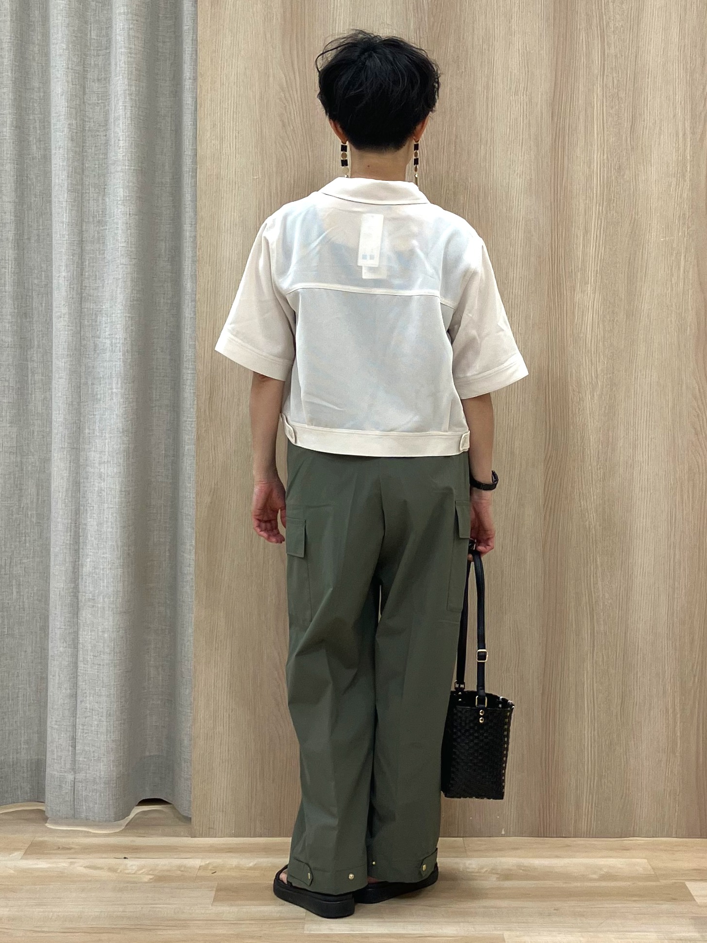 Keiさんの「grove｜【吸水速乾・通気性・洗える】衿付きハーフジャケット」を使ったコーディネート