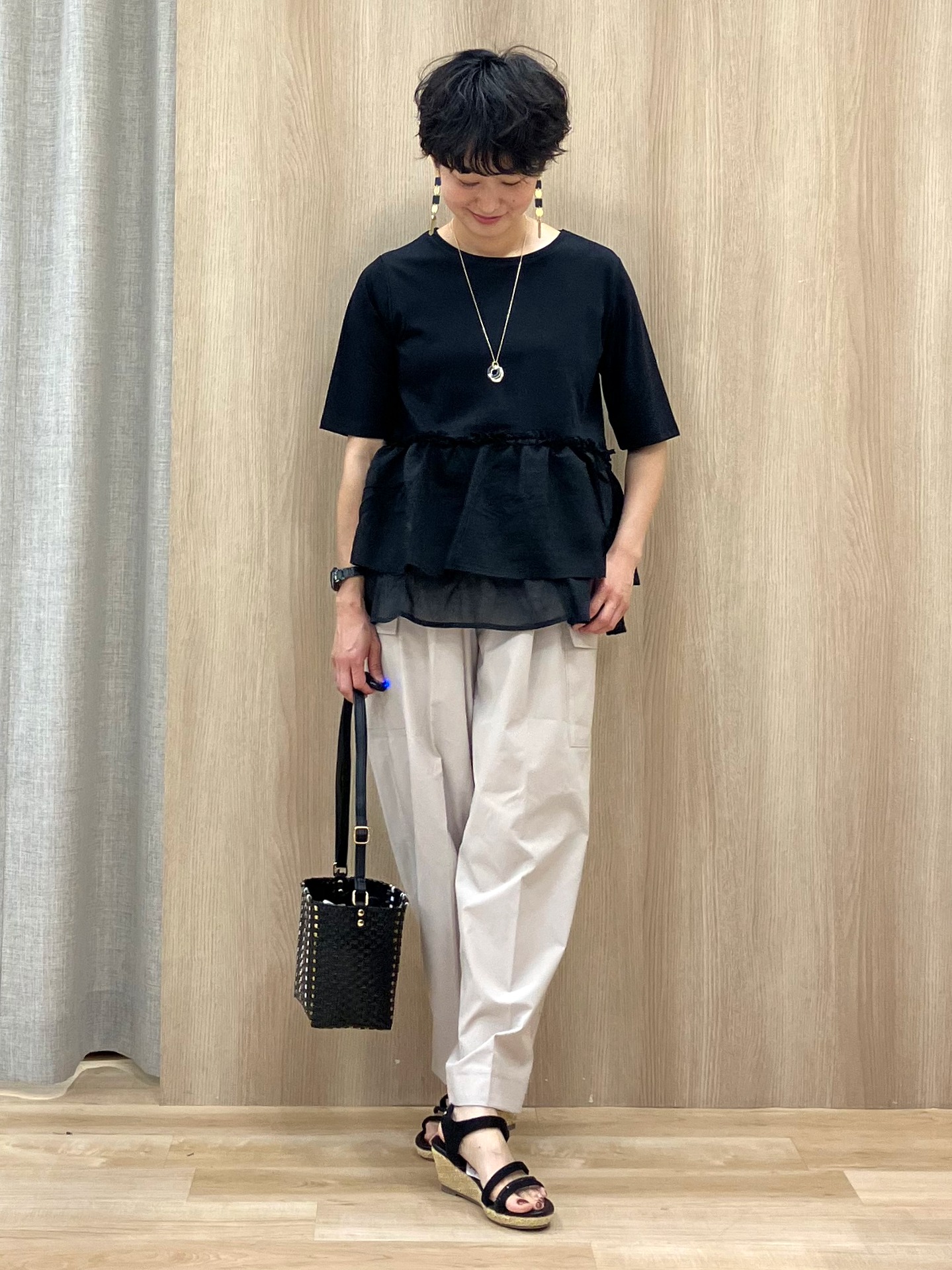 Keiさんの「grove｜【吸水速乾・通気性・洗える】衿付きハーフジャケット」を使ったコーディネート