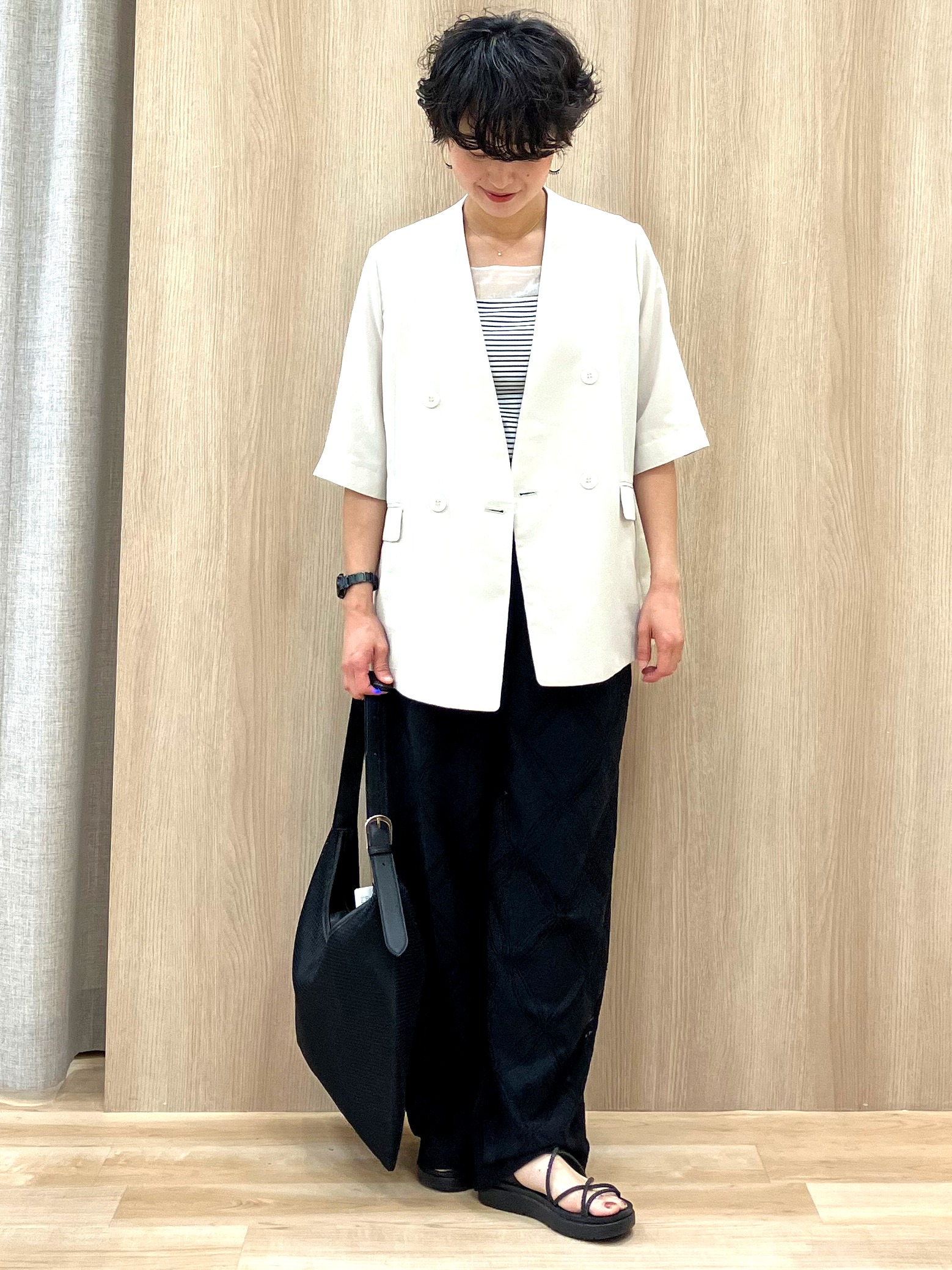 Keiさんの「grove｜【シリーズ累計36万枚！名品ニット】やわらかドライタッチ ドルマンニット」を使ったコーディネート