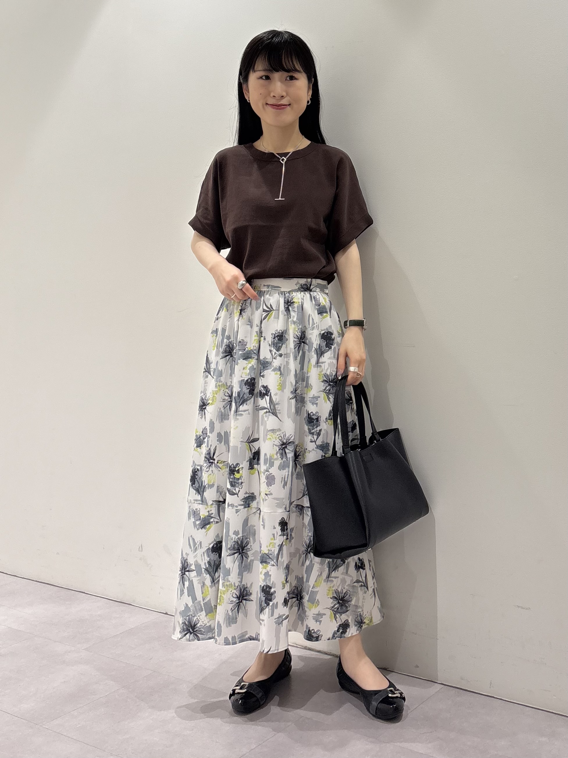 KEIKOさんの「INDIVI｜【洗える／コットン】ドライタッチさらりニットT」を使ったコーディネート