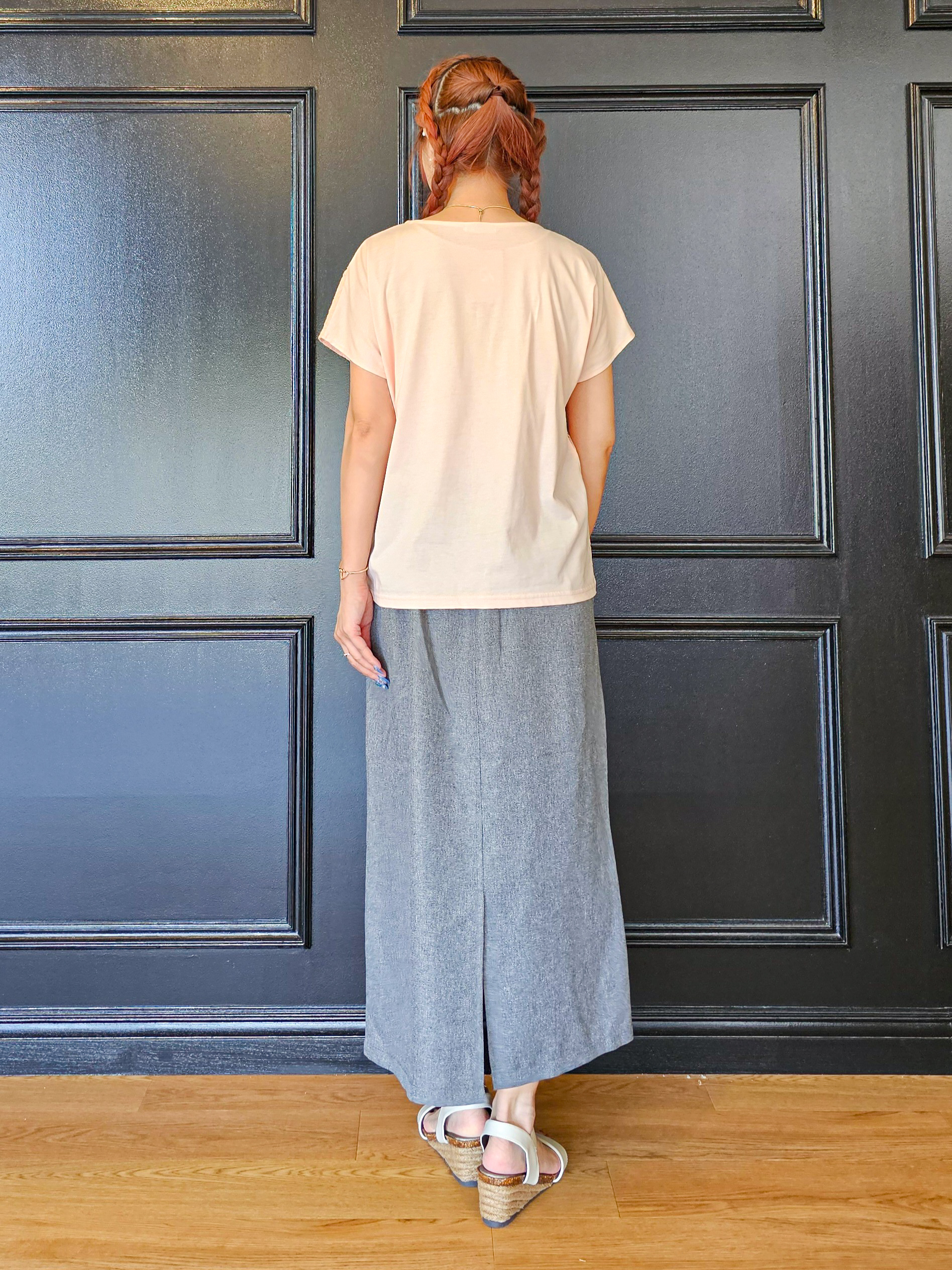 ゆゆさんの「SHOO･LA･RUE｜【UV/S-LL/洗濯機可】レース切替で華やかに 大人の選ぶ上品Tシャツ」を使ったコーディネート