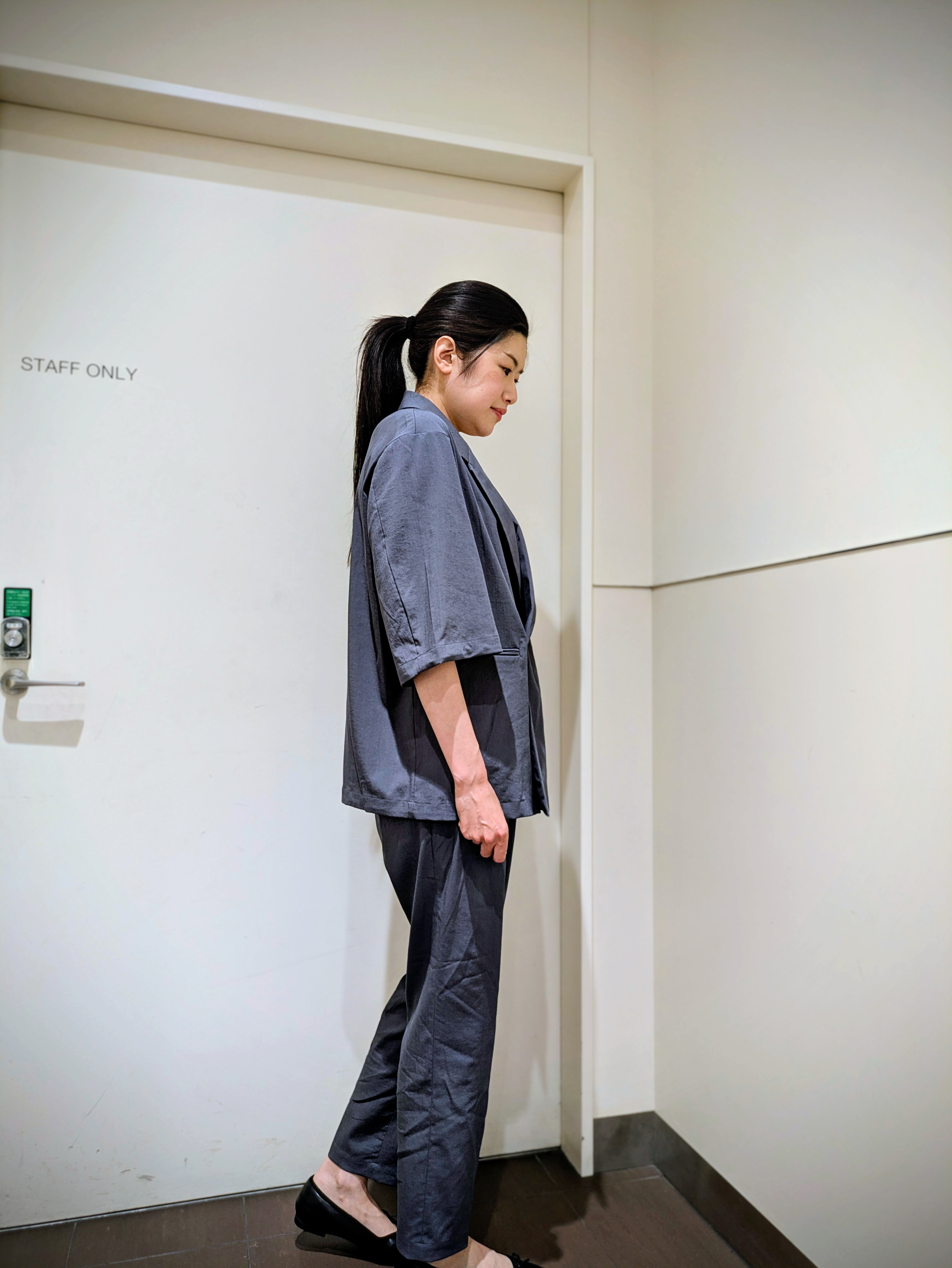 Chiichanさんの「tk.TAKEO KIKUCHI｜【接触冷感／UVCUT／セットアップ対応可】COOL PLAY5部袖ジャケット」を使ったコーディネート