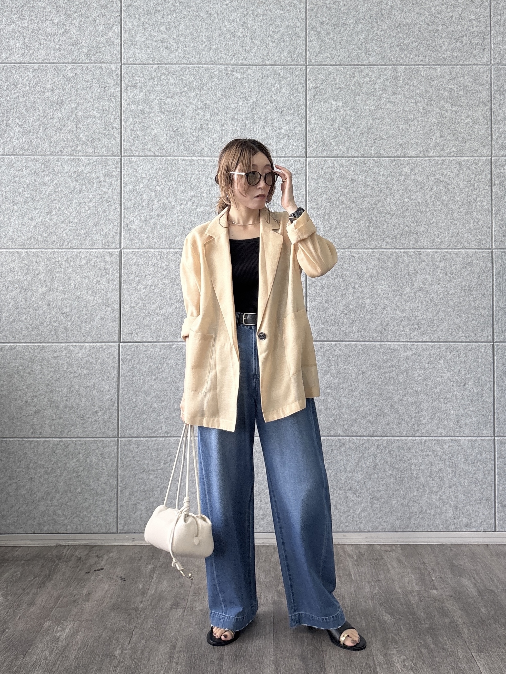 kotakiさんの「INDIVI｜【接触冷感/通気性】シアーシャツジャケット」を使ったコーディネート